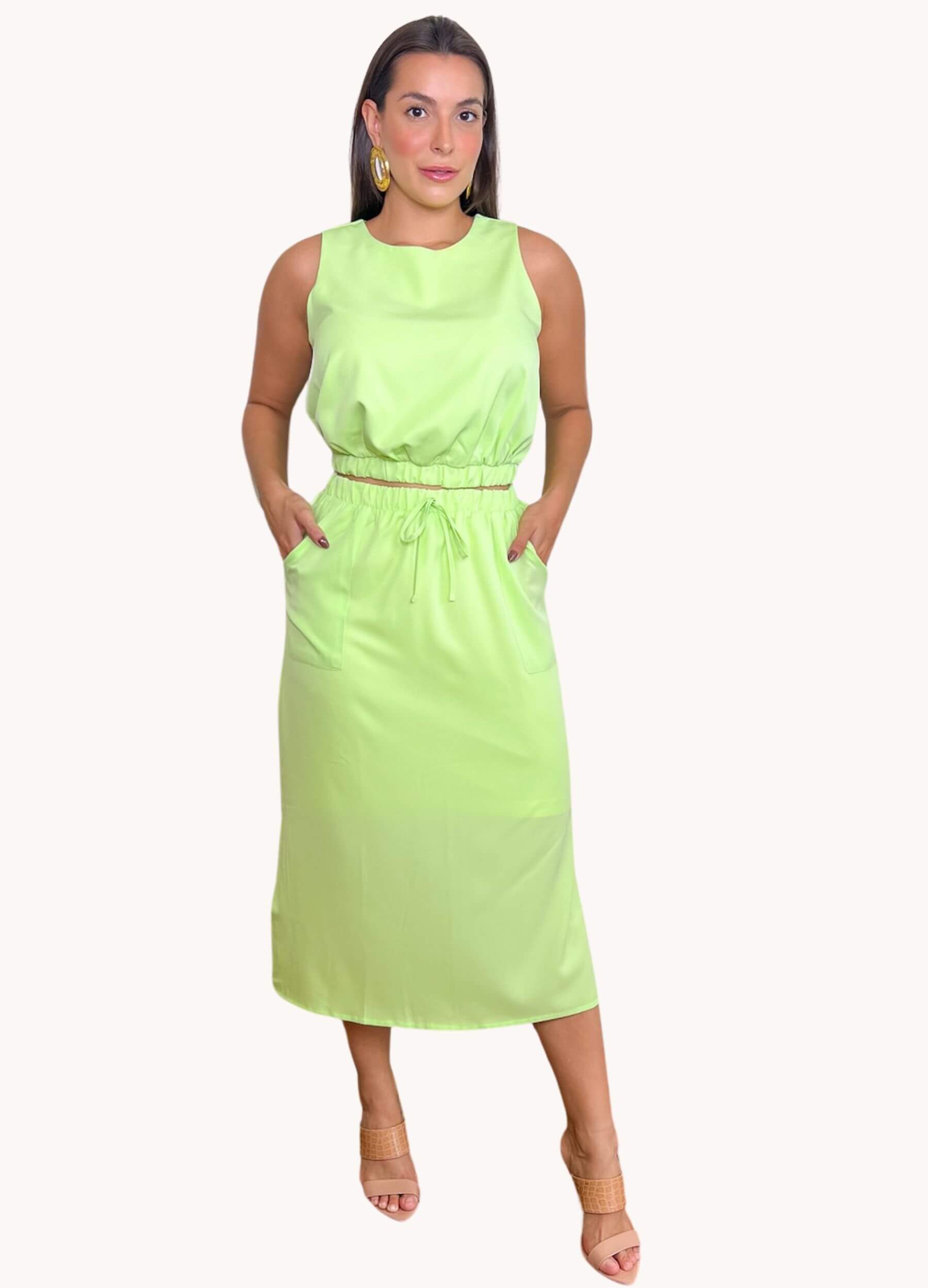 Saia Conjunto Carinhoso Feminino Conjunto Menina Colete E Shorts