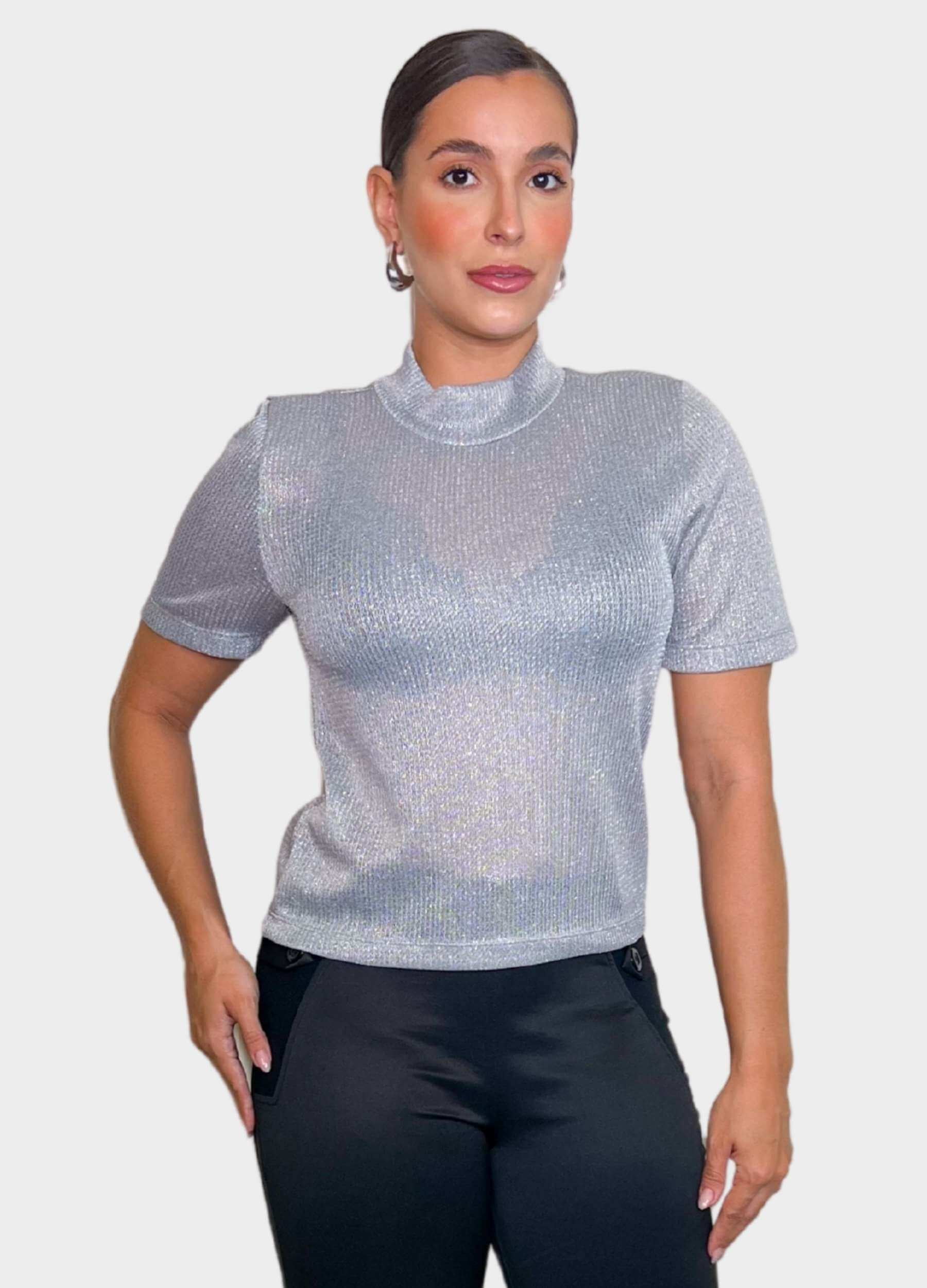 BLUSA FEMININA DE LUREX