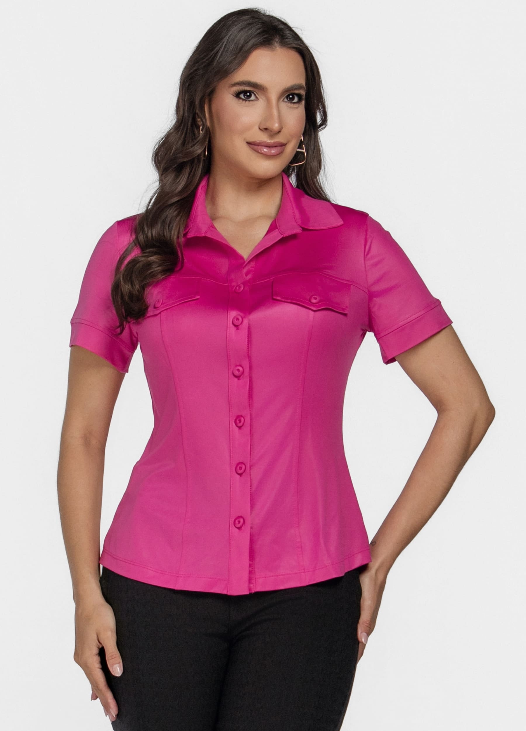 CAMISA FEMININA CIRRE MANGA CURTA