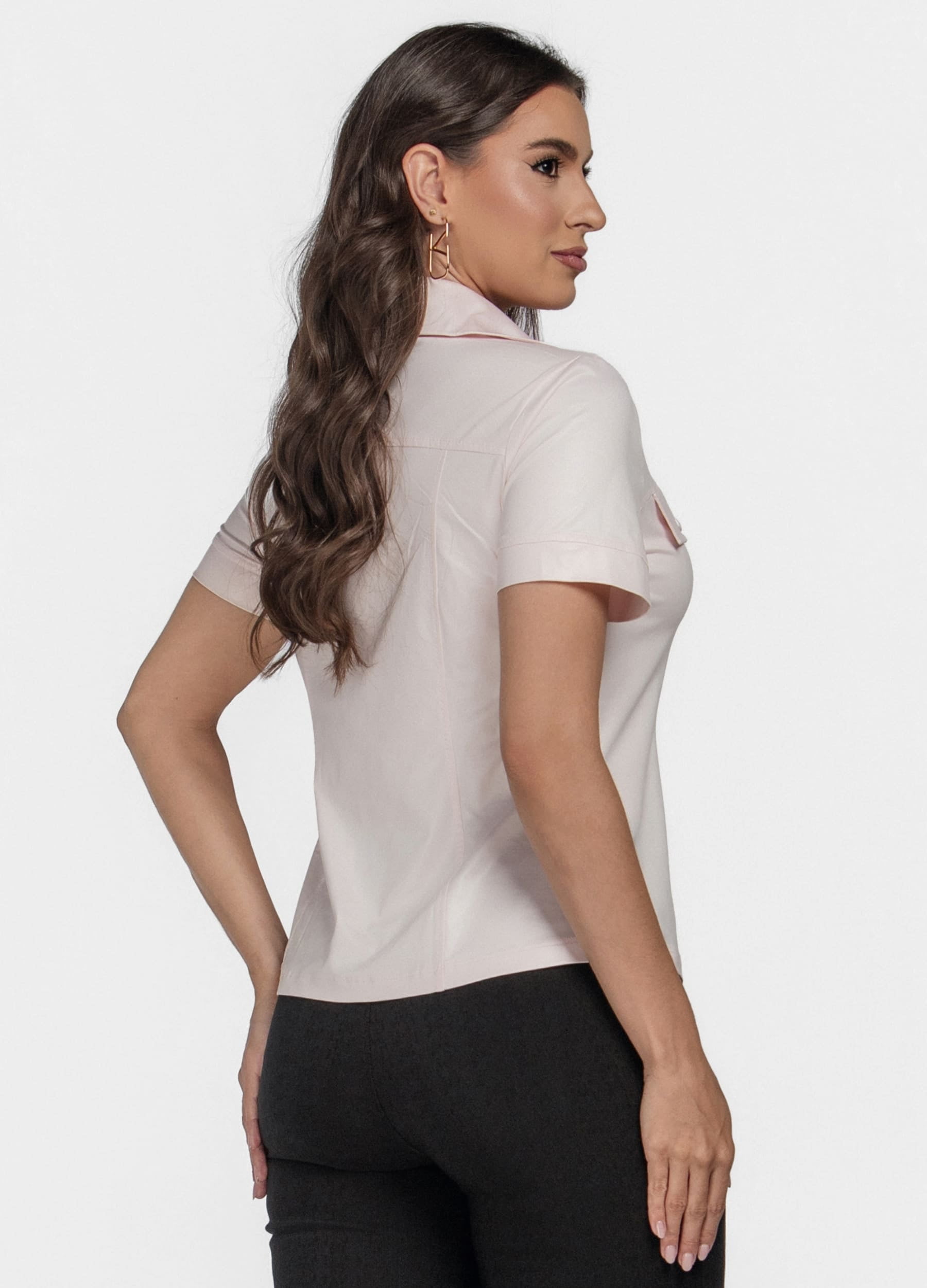 CAMISA FEMININA CIRRE MANGA CURTA