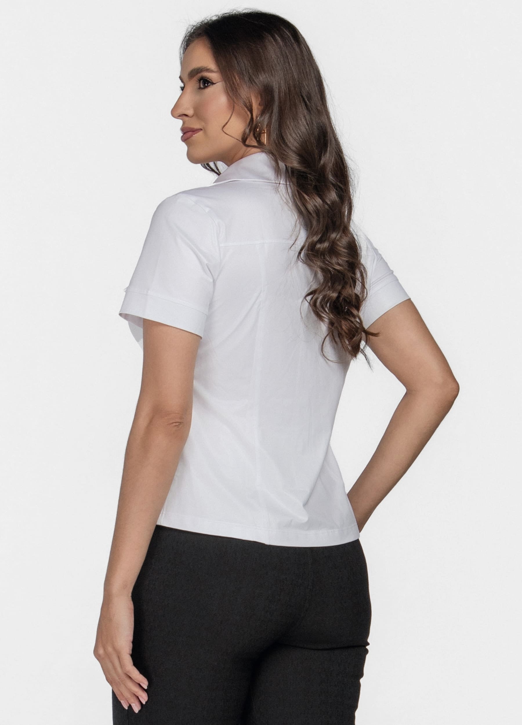 CAMISA FEMININA CIRRE MANGA CURTA