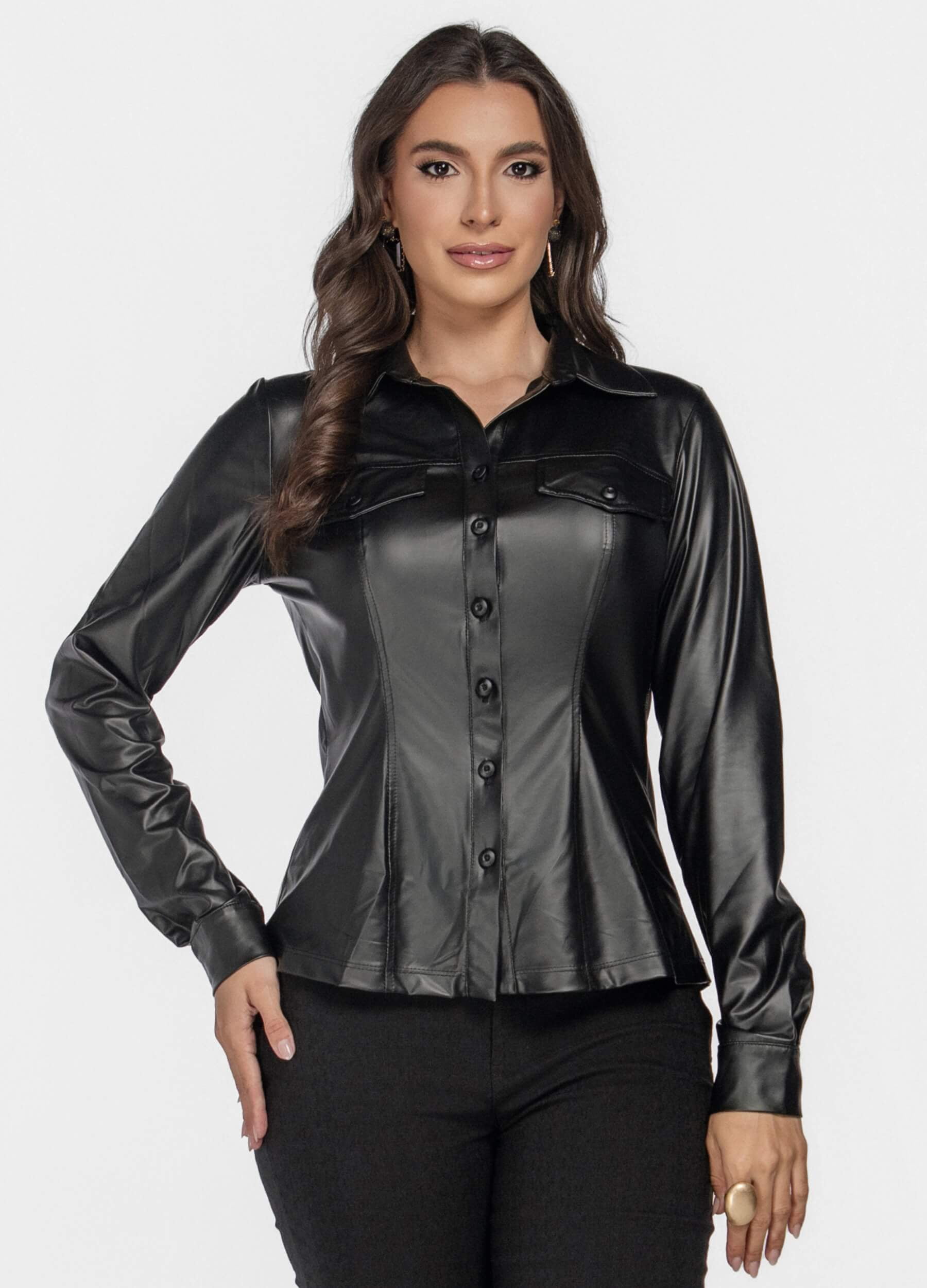 Camisa Cirre Manga Longa