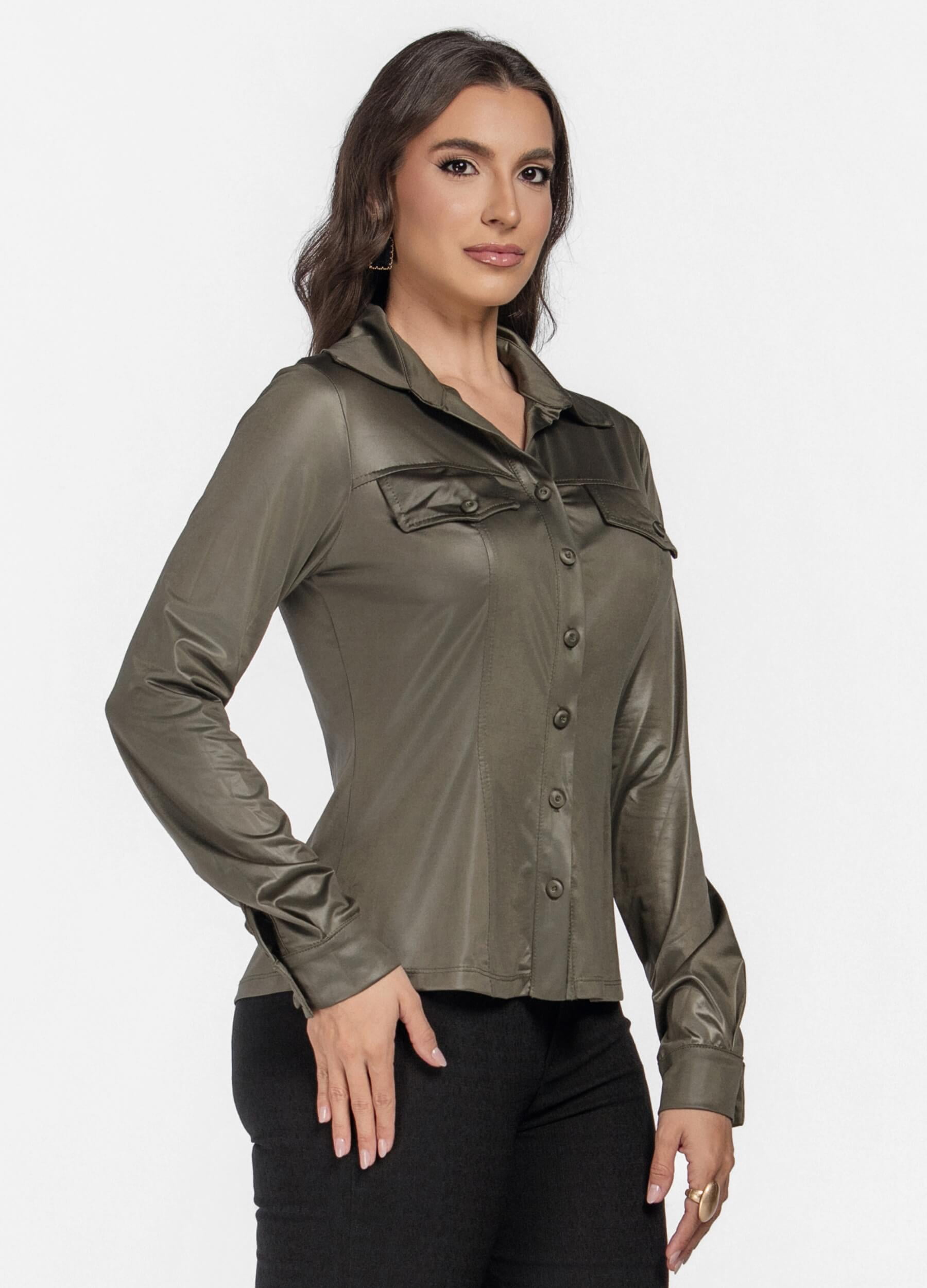 Camisa Cirre Manga Longa