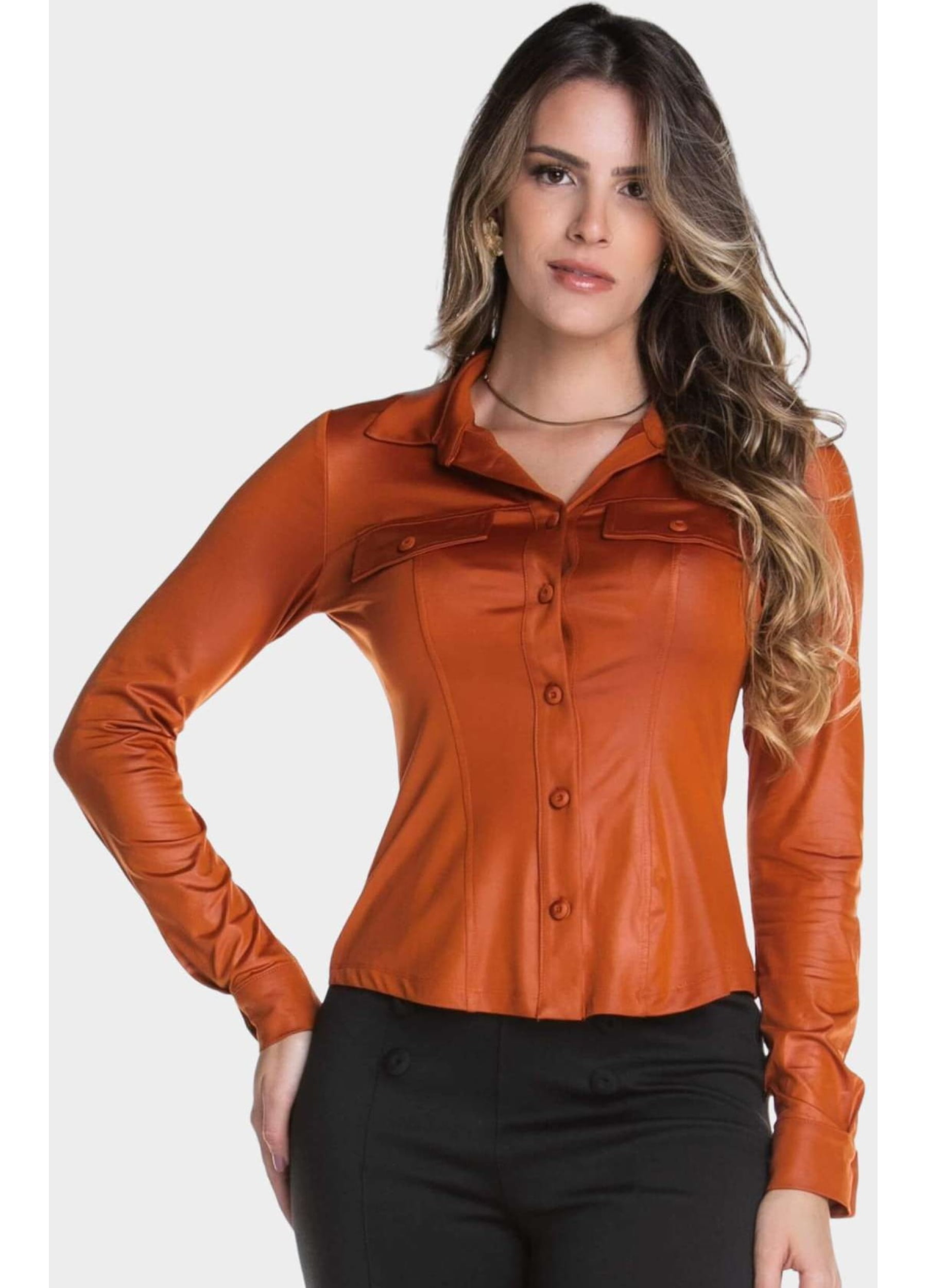 Camisa Cirre Manga Longa
