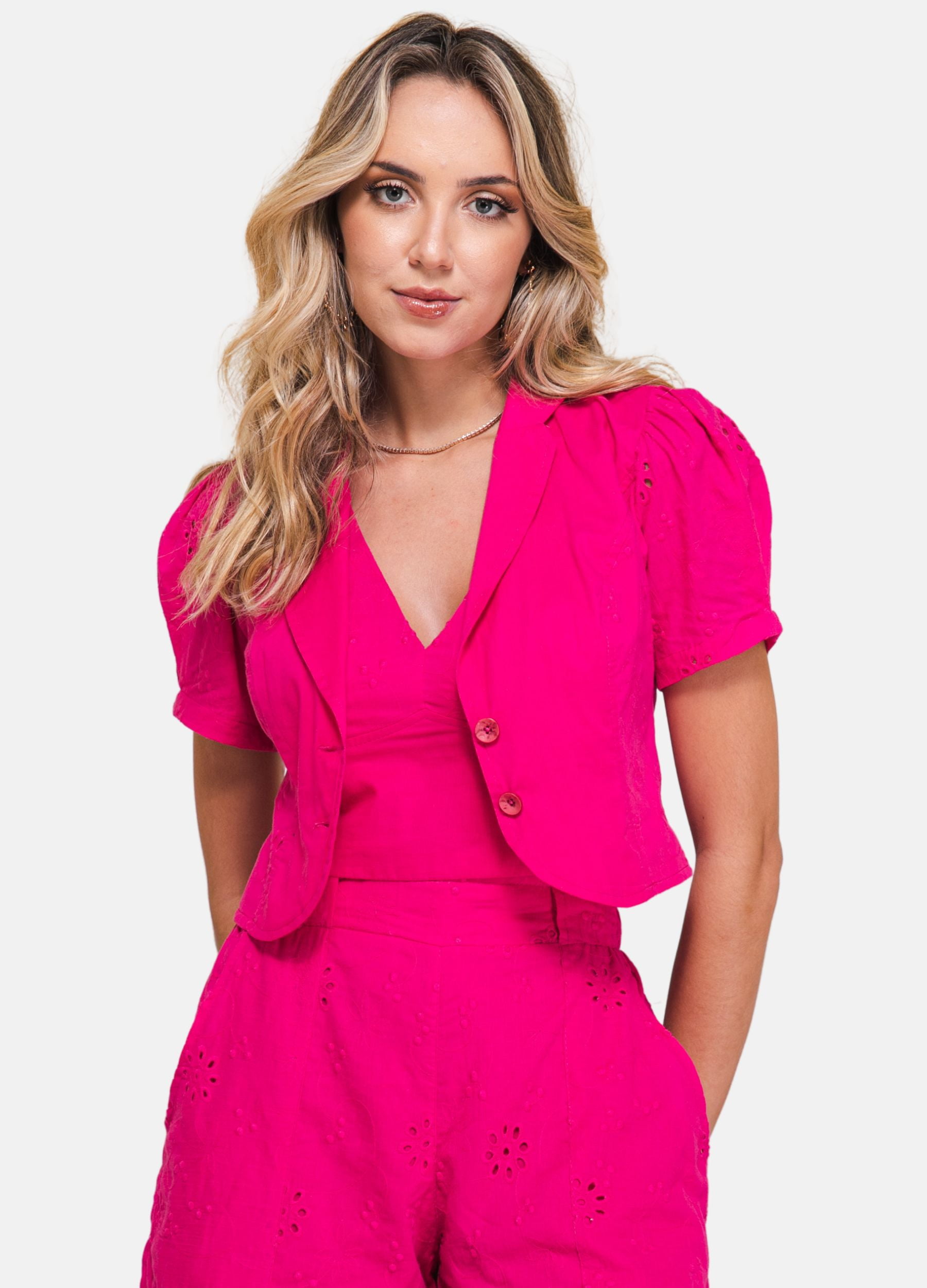 MINI CASACO DE LAISE E VOIL MINI CASACO DE LAISE E VOIL