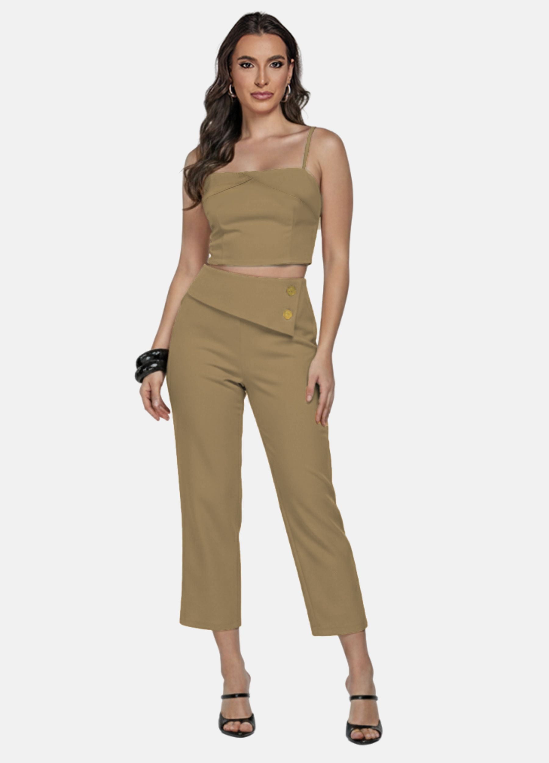 CONJUNTO CALÇA COM PALA E BLUSA