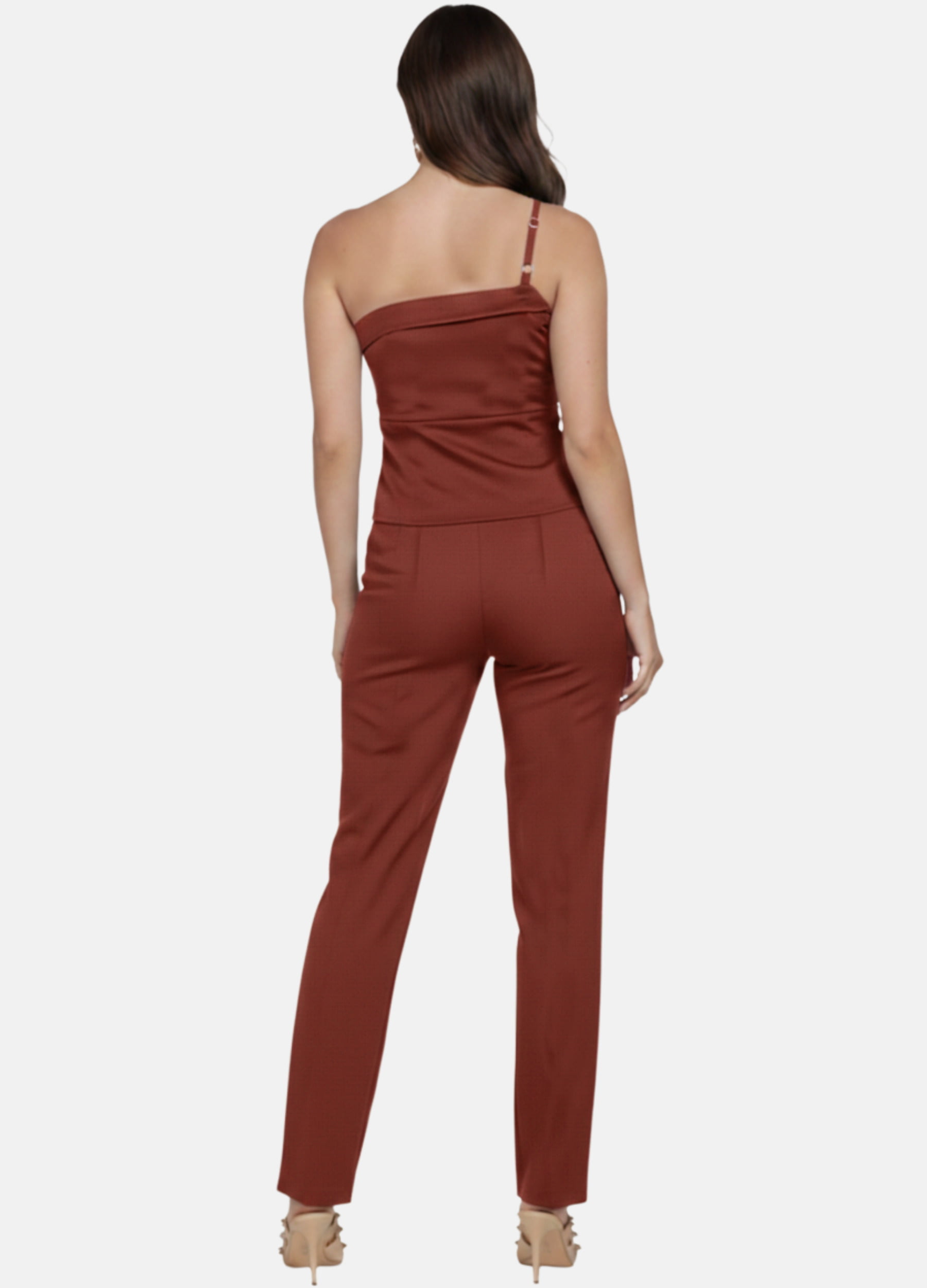 CONJUNTO FENININO CALÇA E BLUSA DE UM OMBRO SÓ