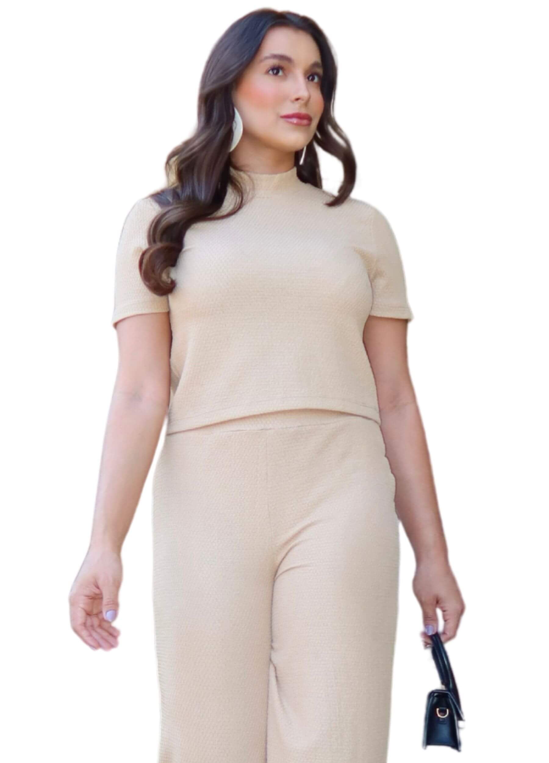 CONJUNTO FEMININO CALÇA E BLUSA DE GOLA ALTA