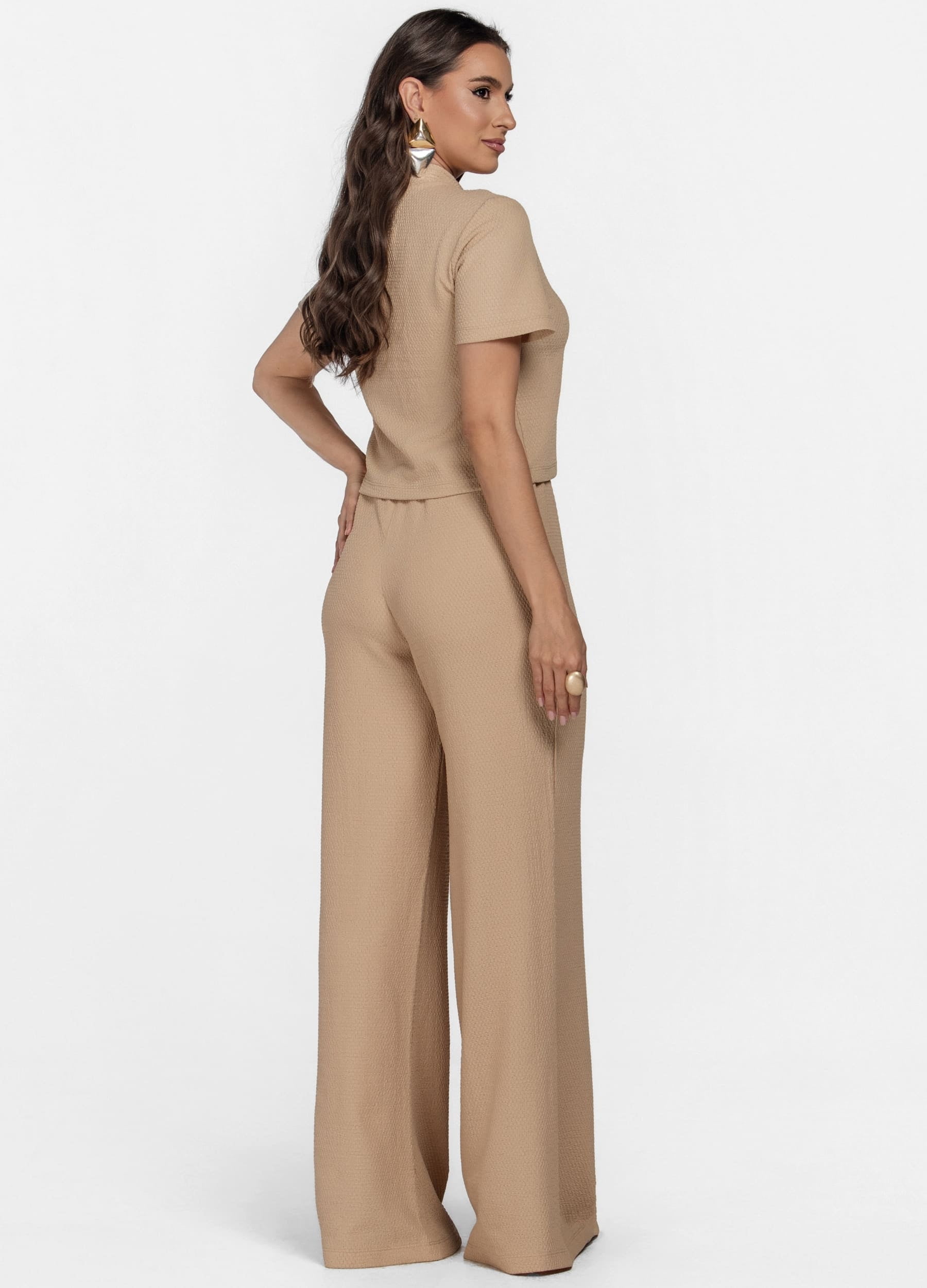 CONJUNTO FEMININO CALÇA E BLUSA DE GOLA ALTA 