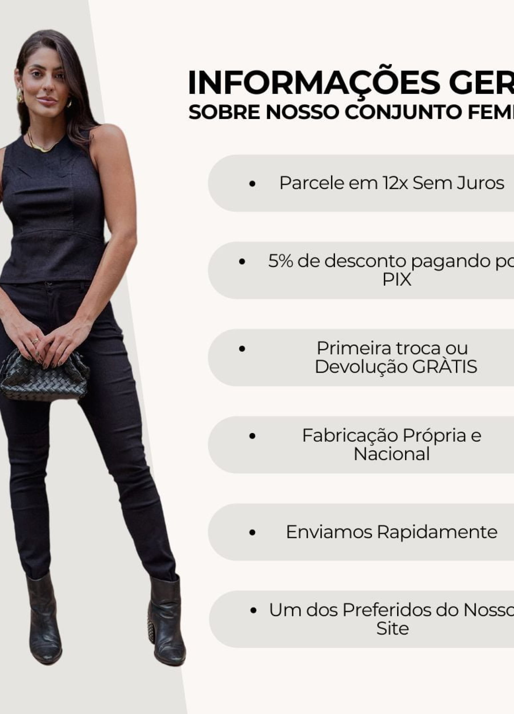 CONJUNTO FEMININO BLUSA E CALÇA SKINNY 