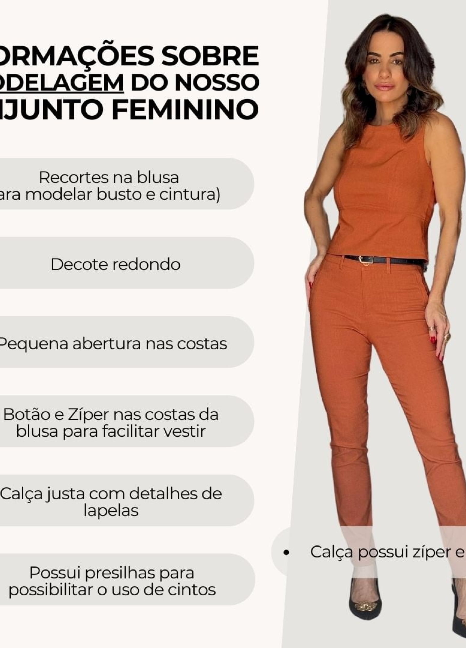 CONJUNTO FEMININO BLUSA E CALÇA SKINNY 