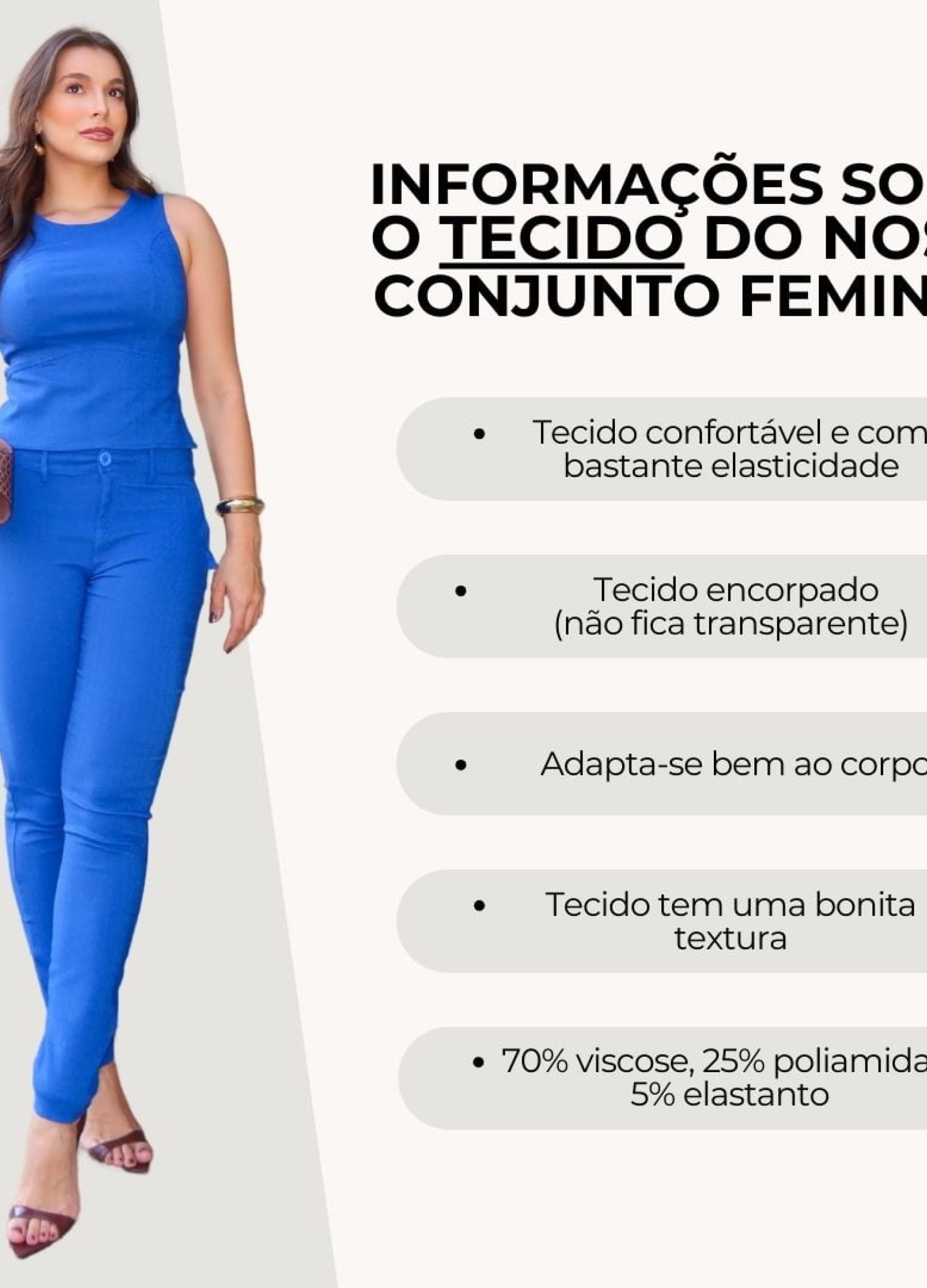 CONJUNTO FEMININO BLUSA E CALÇA SKINNY