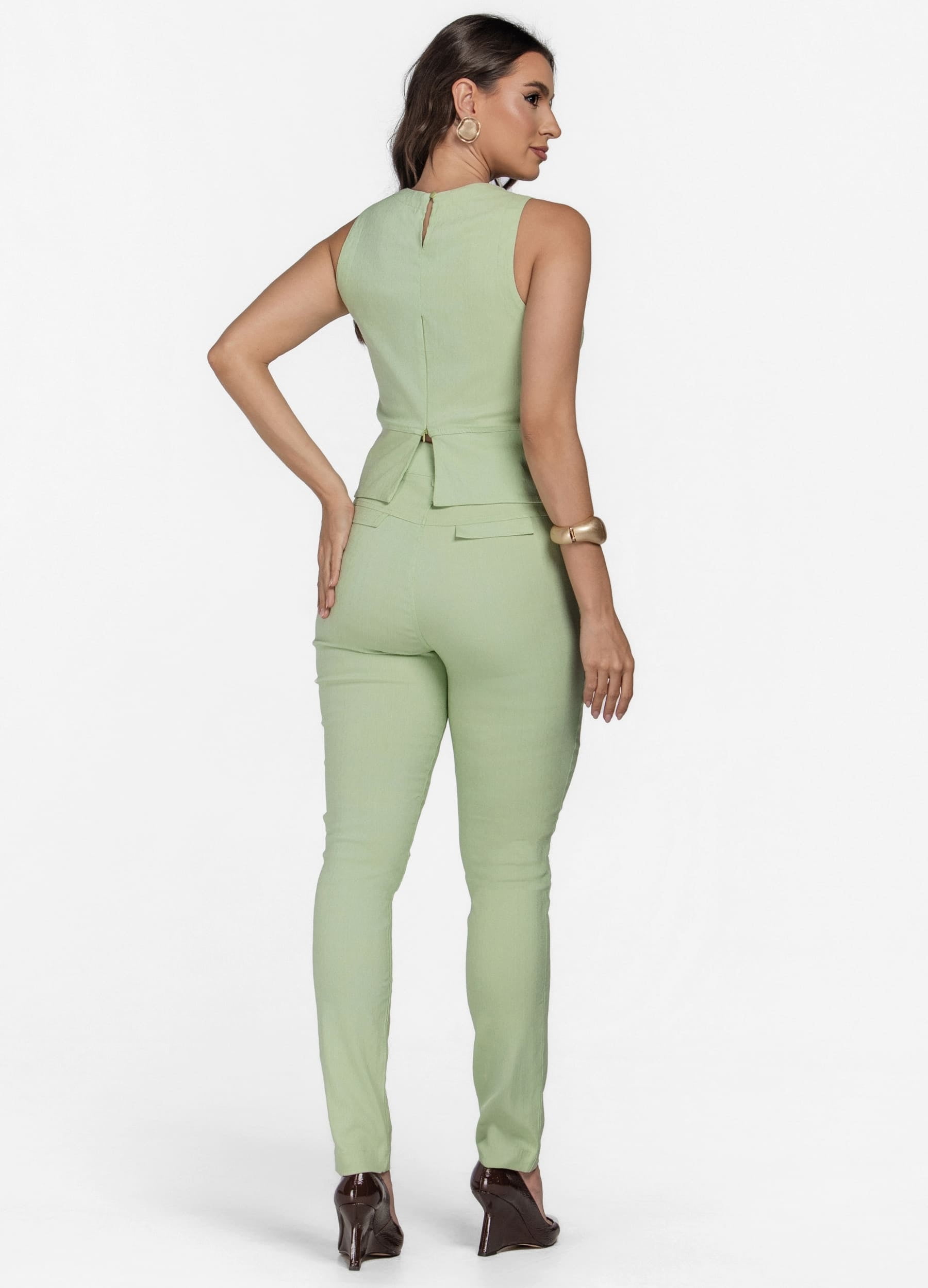 CONJUNTO FEMININO BLUSA E CALÇA SKINNY 