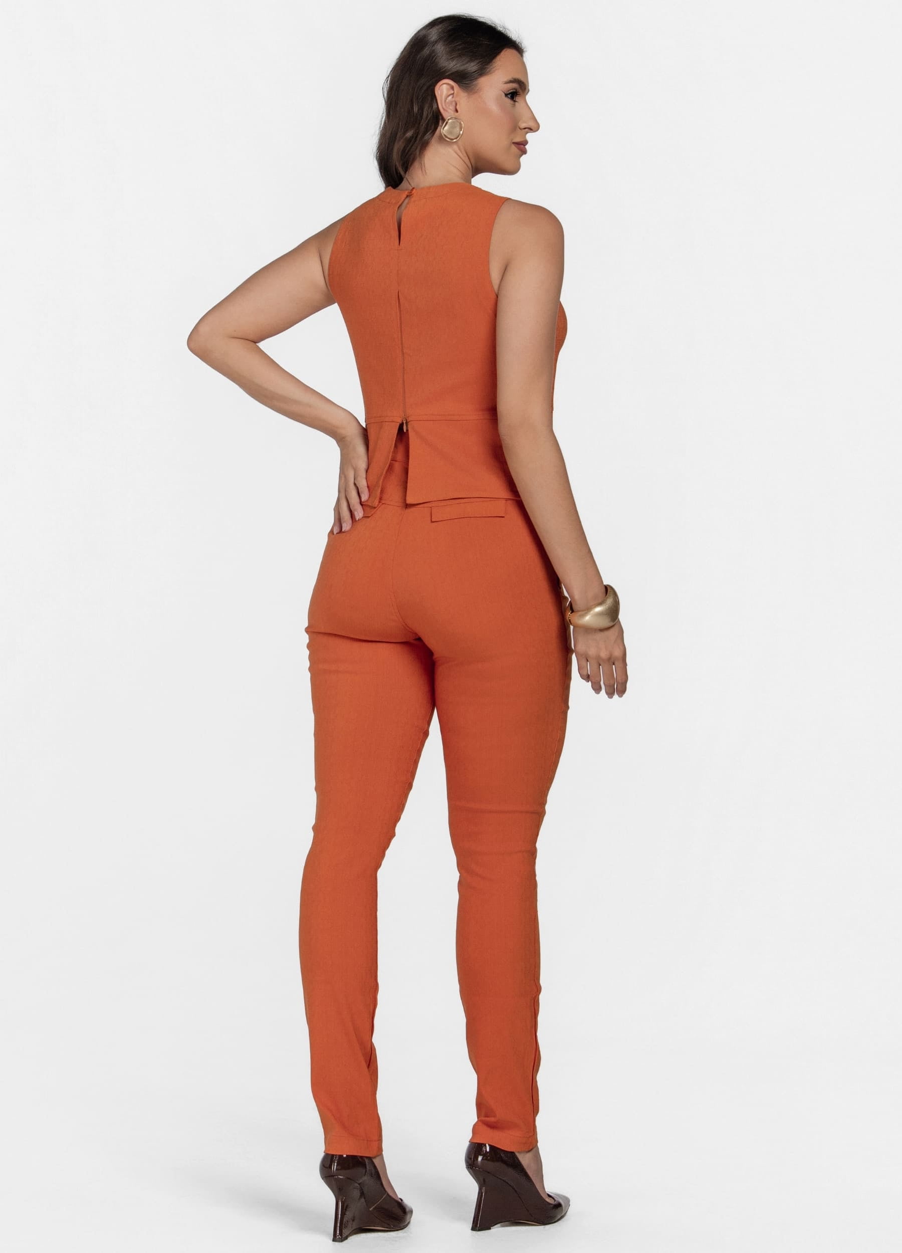 CONJUNTO FEMININO BLUSA E CALÇA SKINNY 