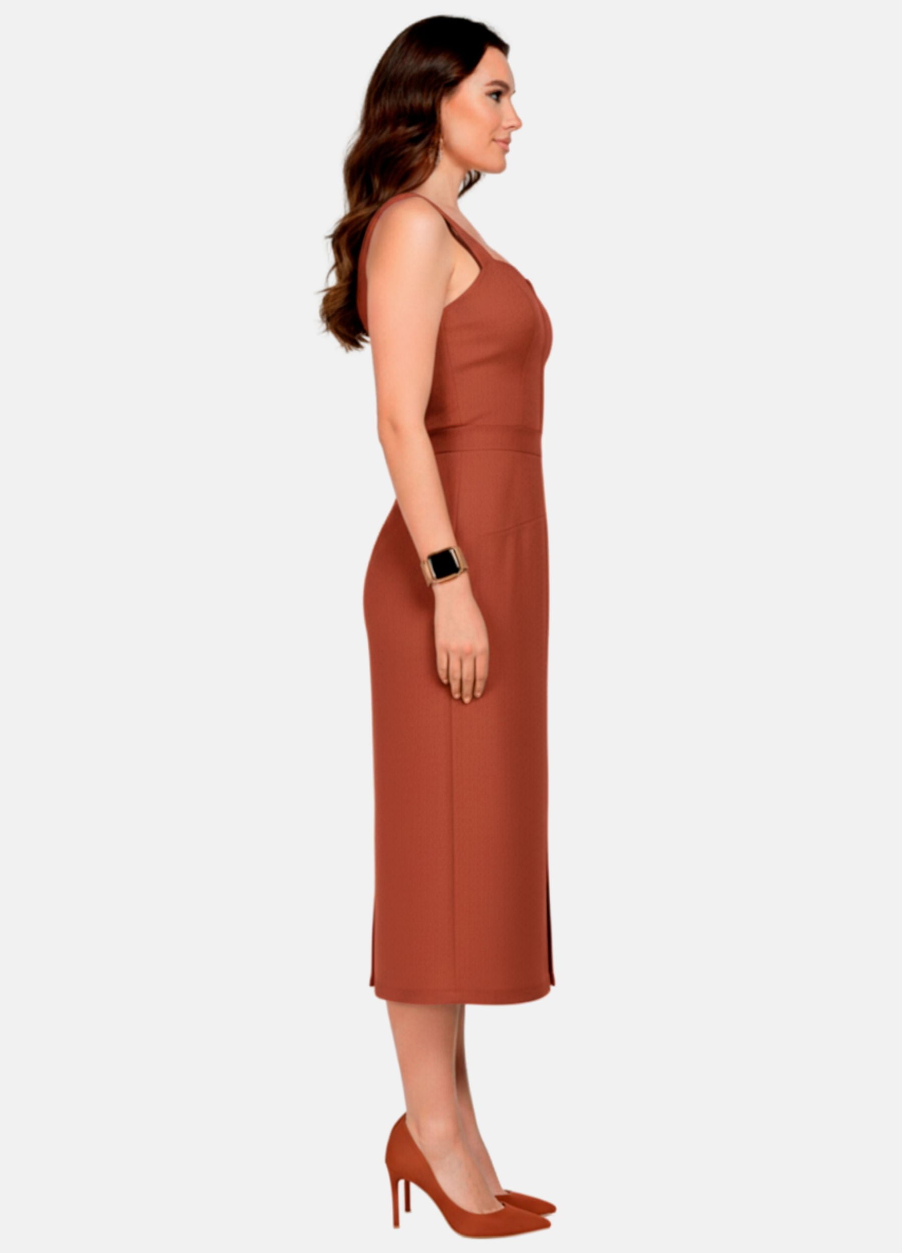 CONJUNTO FEMININO SAIA MIDI E CROPPED 