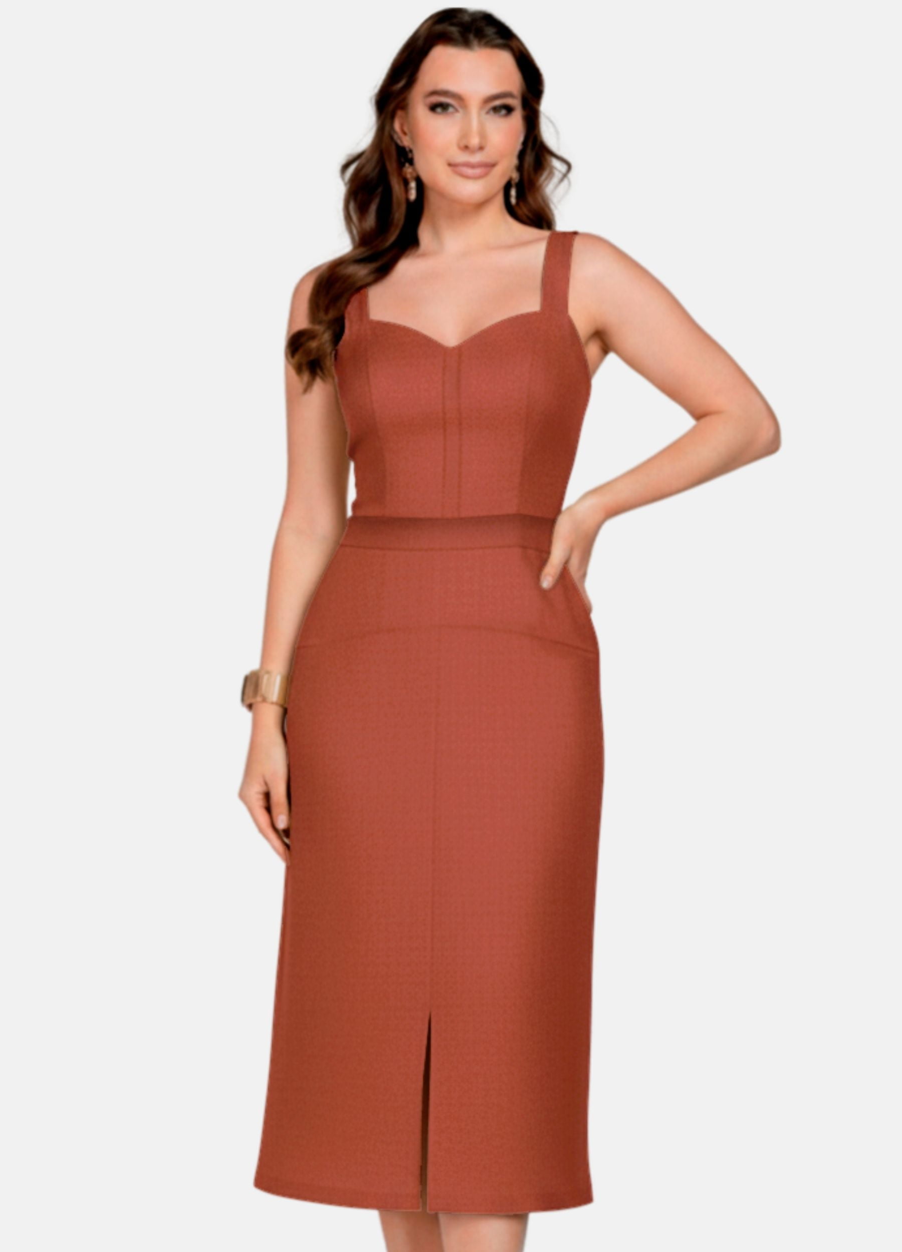 CONJUNTO FEMININO SAIA MIDI E CROPPED CONJUNTO FEMININO SAIA MIDI E CROPPED