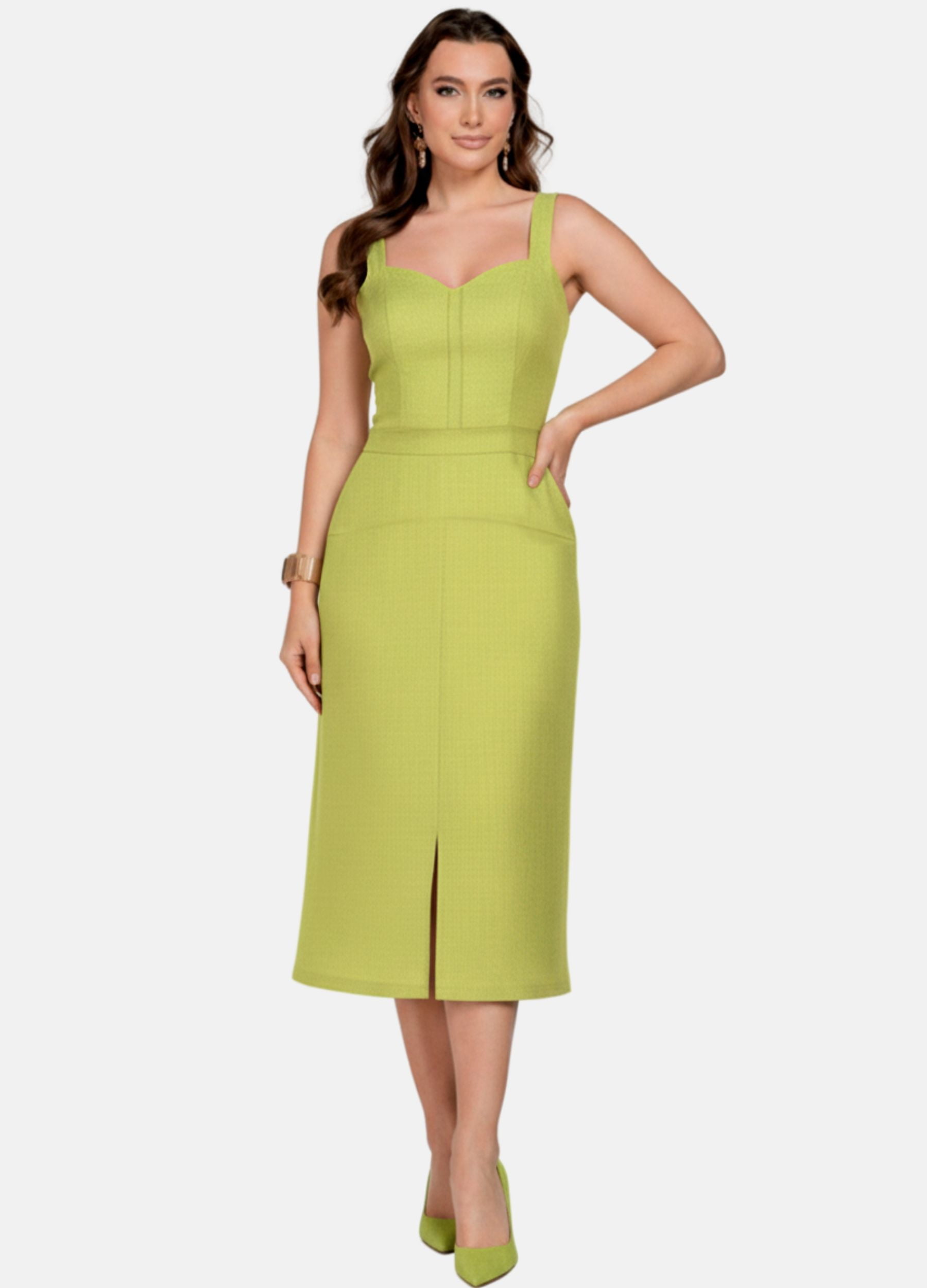 CONJUNTO FEMININO SAIA MIDI E CROPPED 