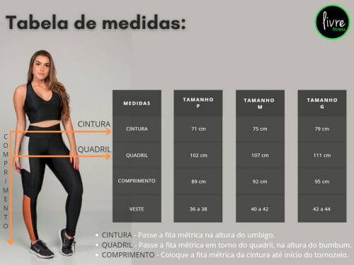 Calça Legging com Detalhes Lateral Fitness Feminina
