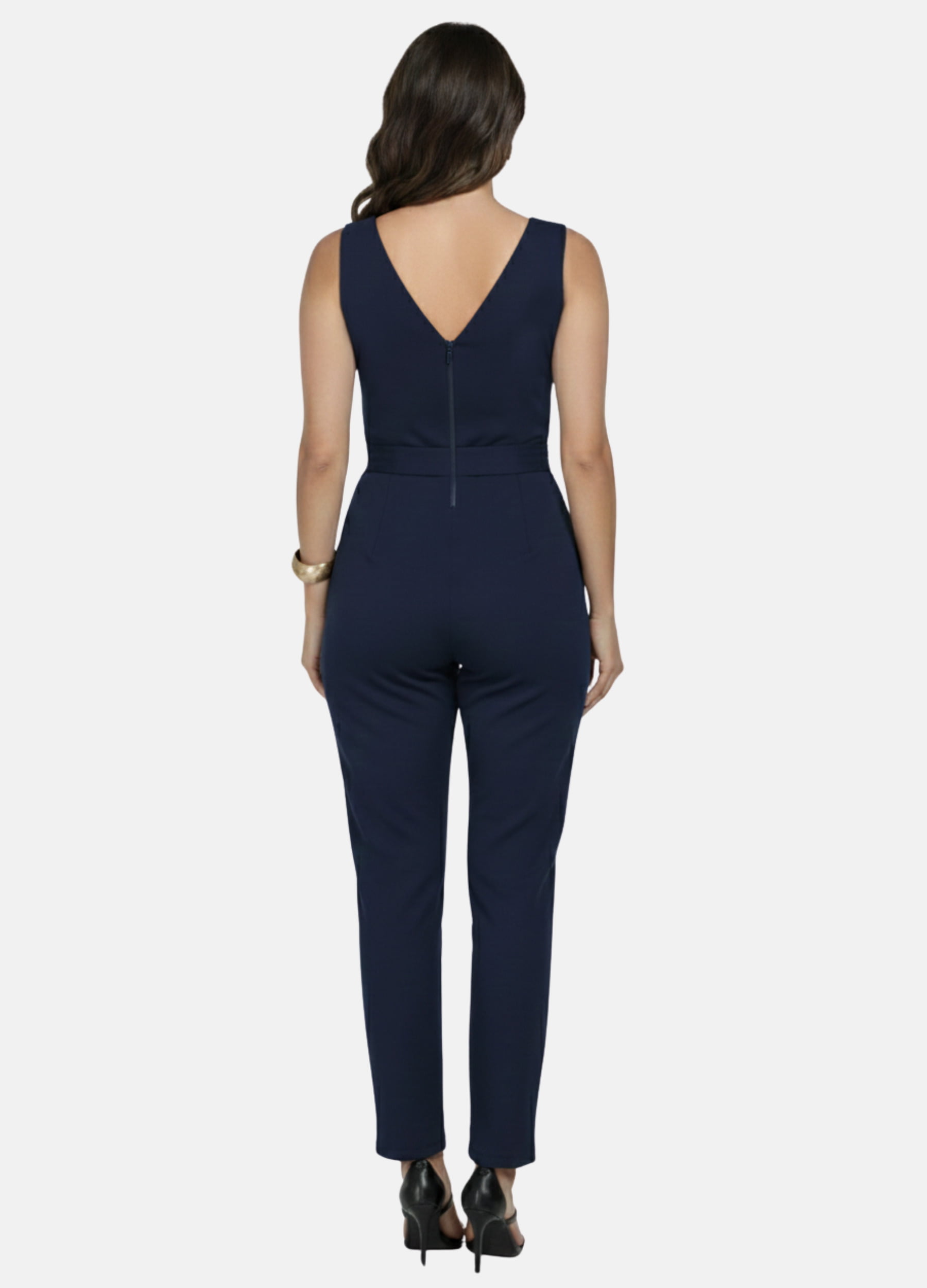 MACACÃO FEMININO LINHO COM BOLSO