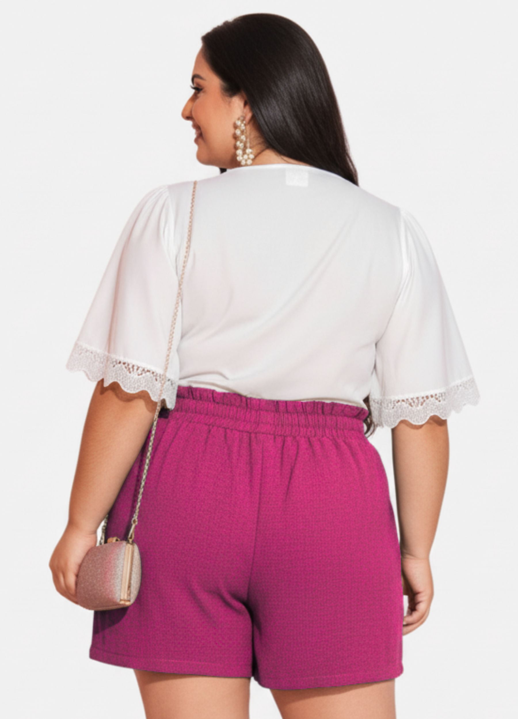 SHORT COM NERVURA PLUS SIZE 