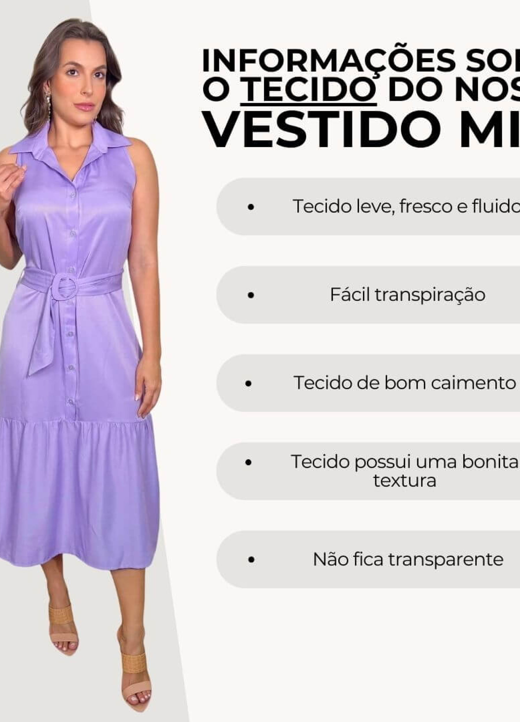 VESTIDO MIDI COM CARCELA E CINTO 