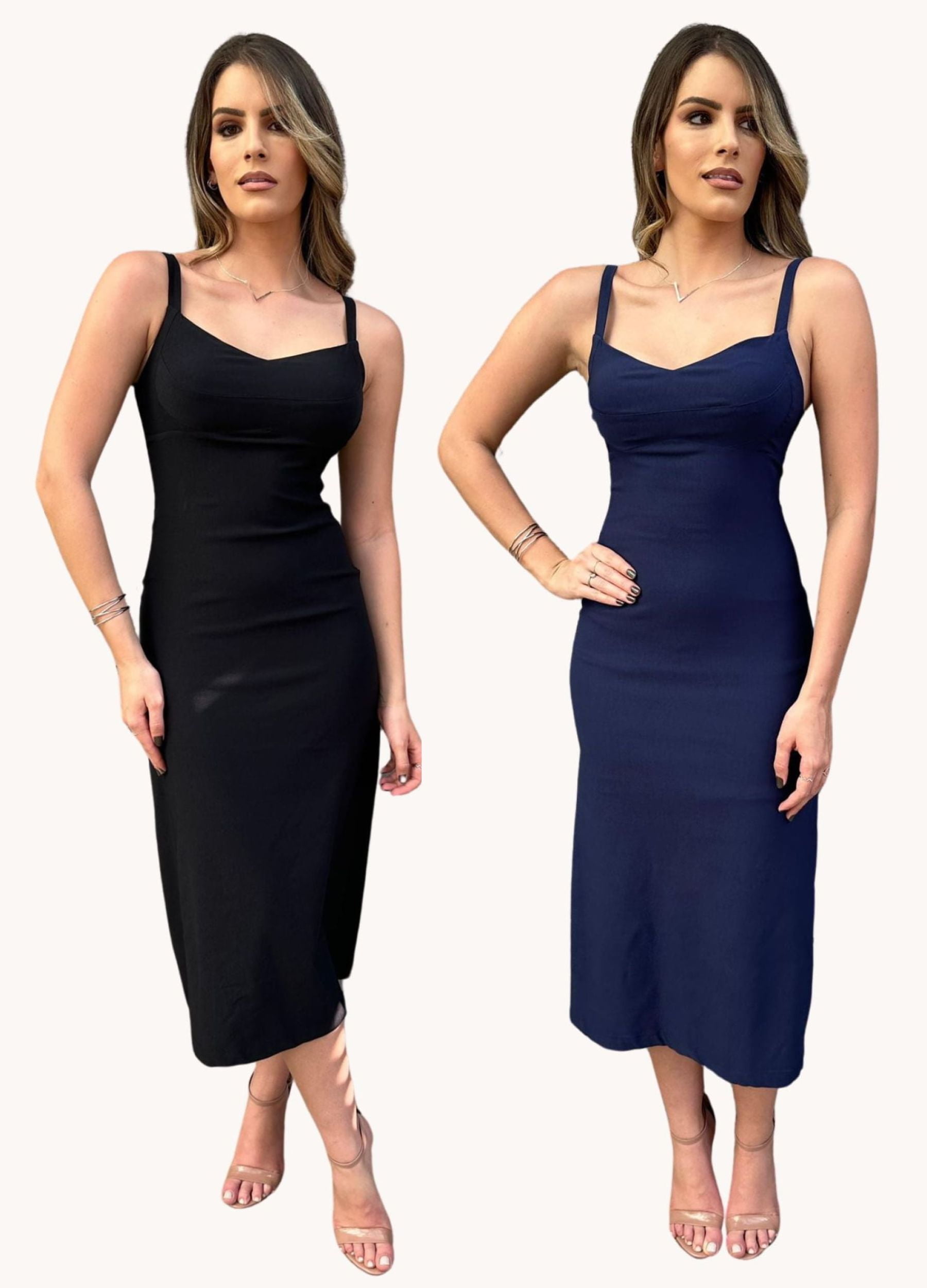 VESTIDO MIDI COM RECORTES NO BUSTO KIT COM 25% DE DESCONTO