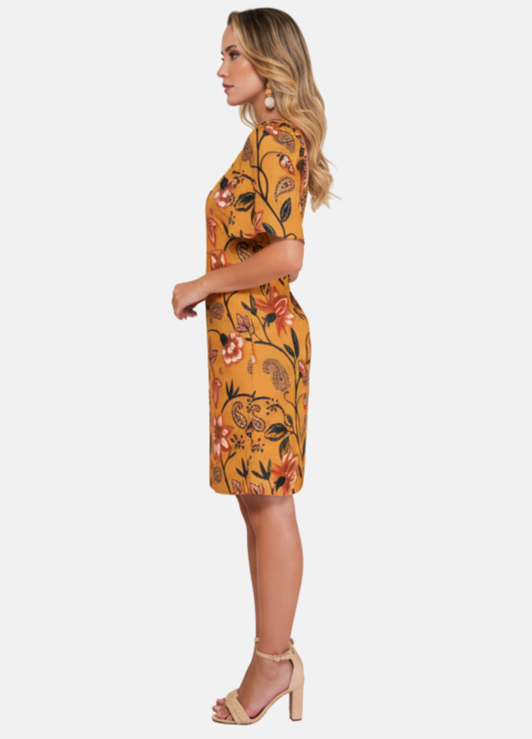 VESTIDO CURTO C/MANGA GODE 