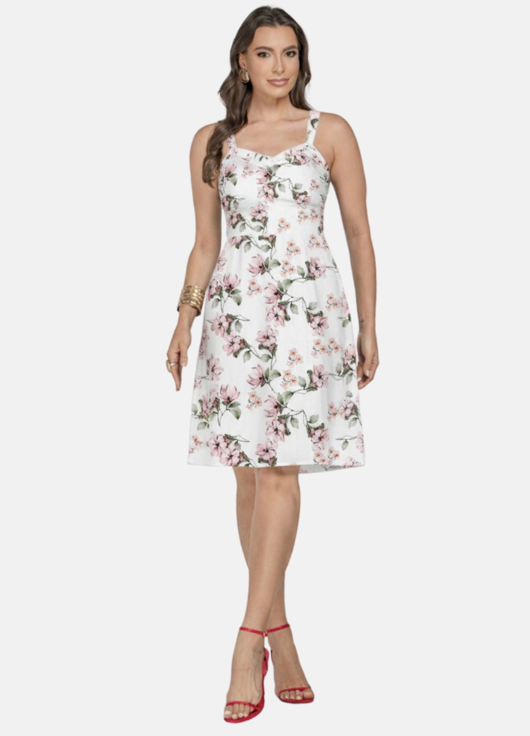 VESTIDO CURTO ESTAMPA FLORAL 