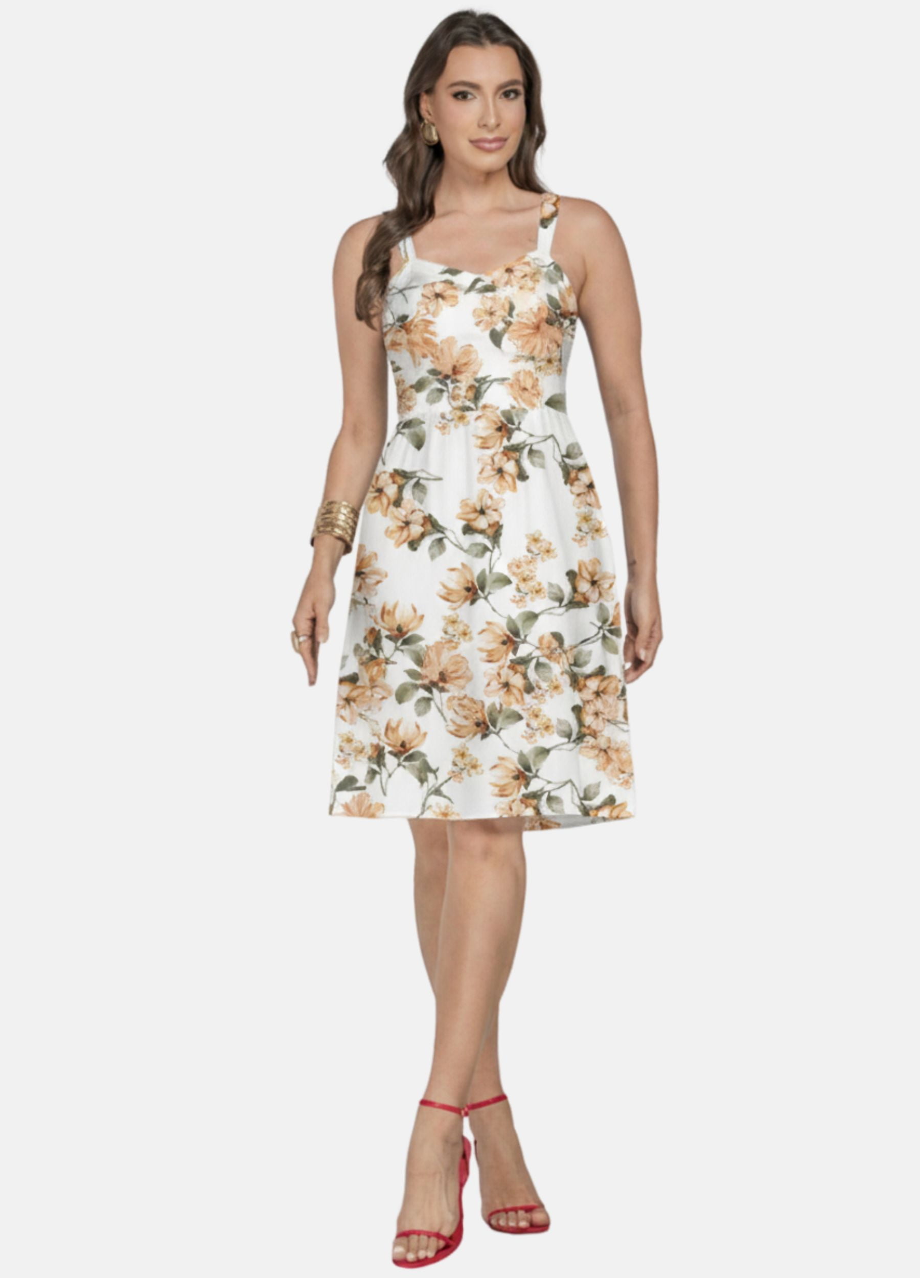 VESTIDO CURTO ESTAMPA FLORAL 