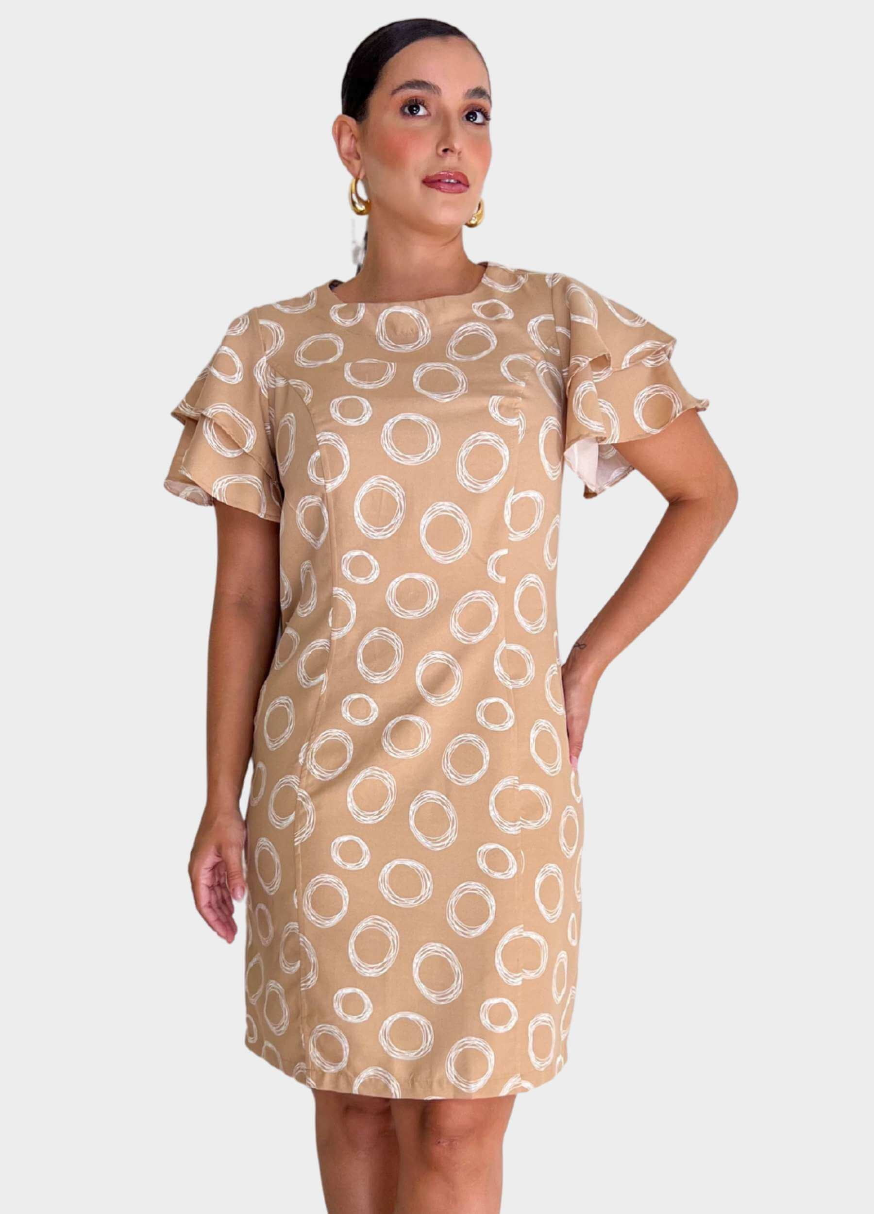 VESTIDO CURTO ESTAMPA POÁ
