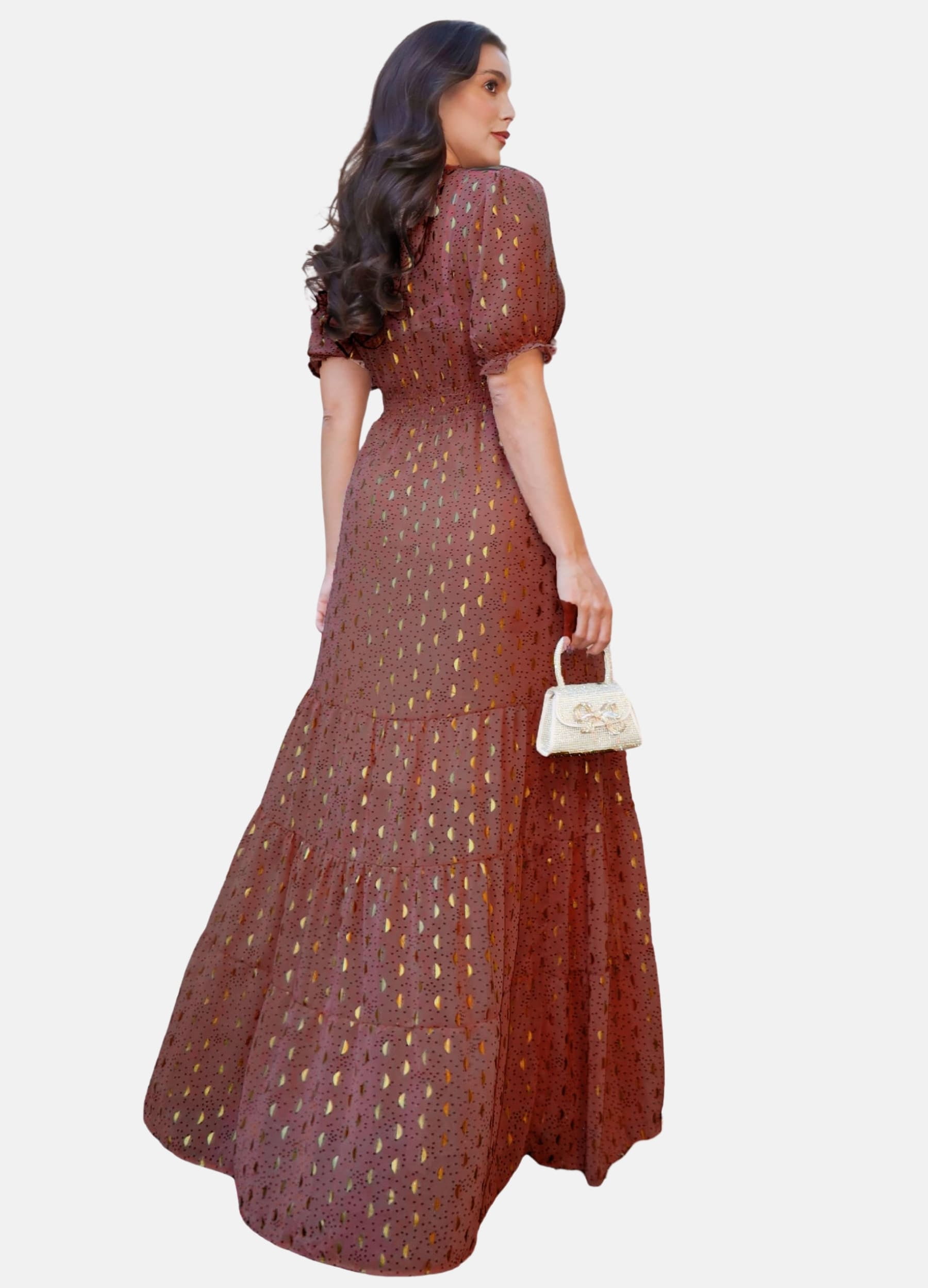 VESTIDO LONGO FLORAL 