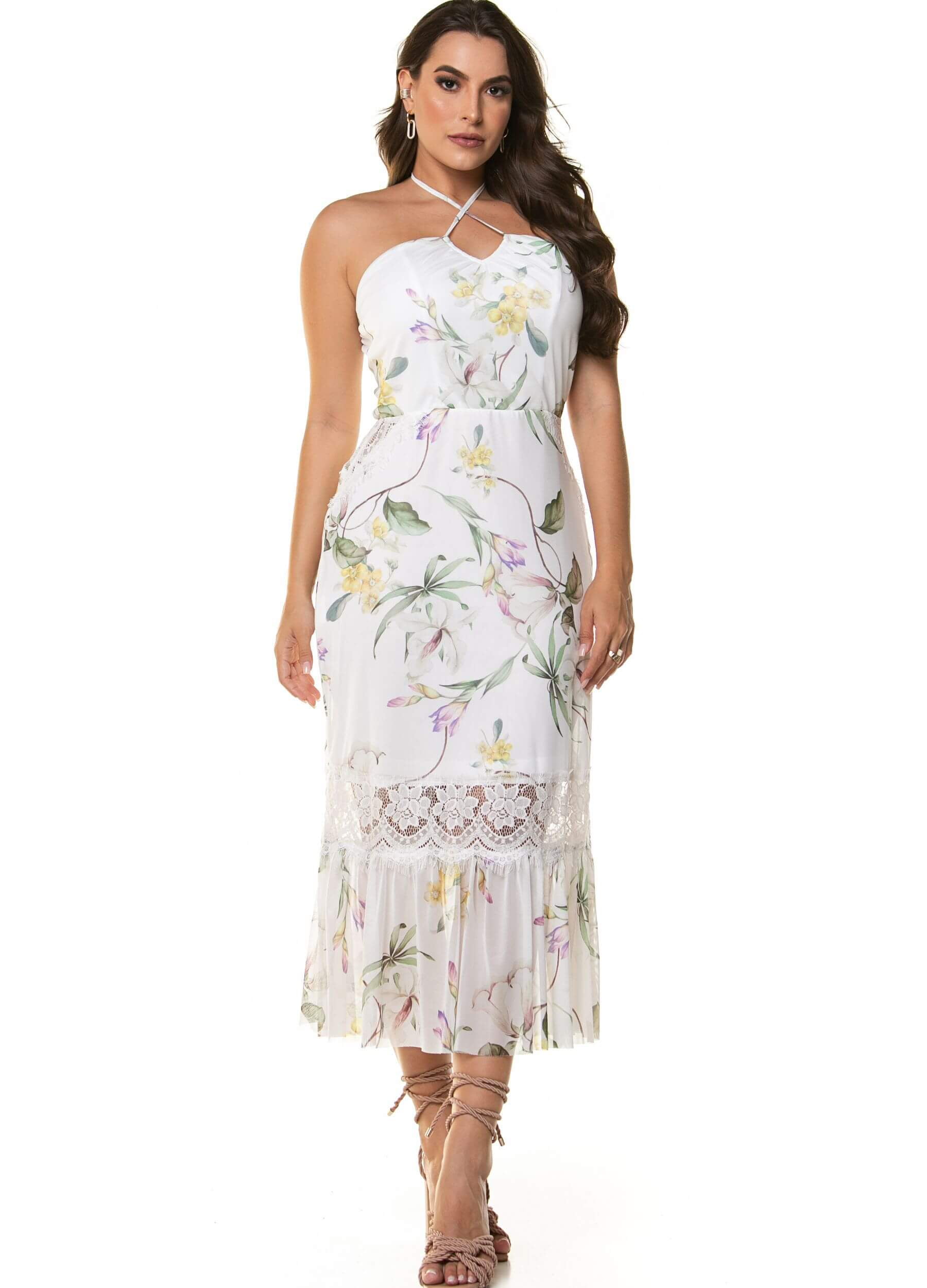 VESTIDO MIDI DE TULE 