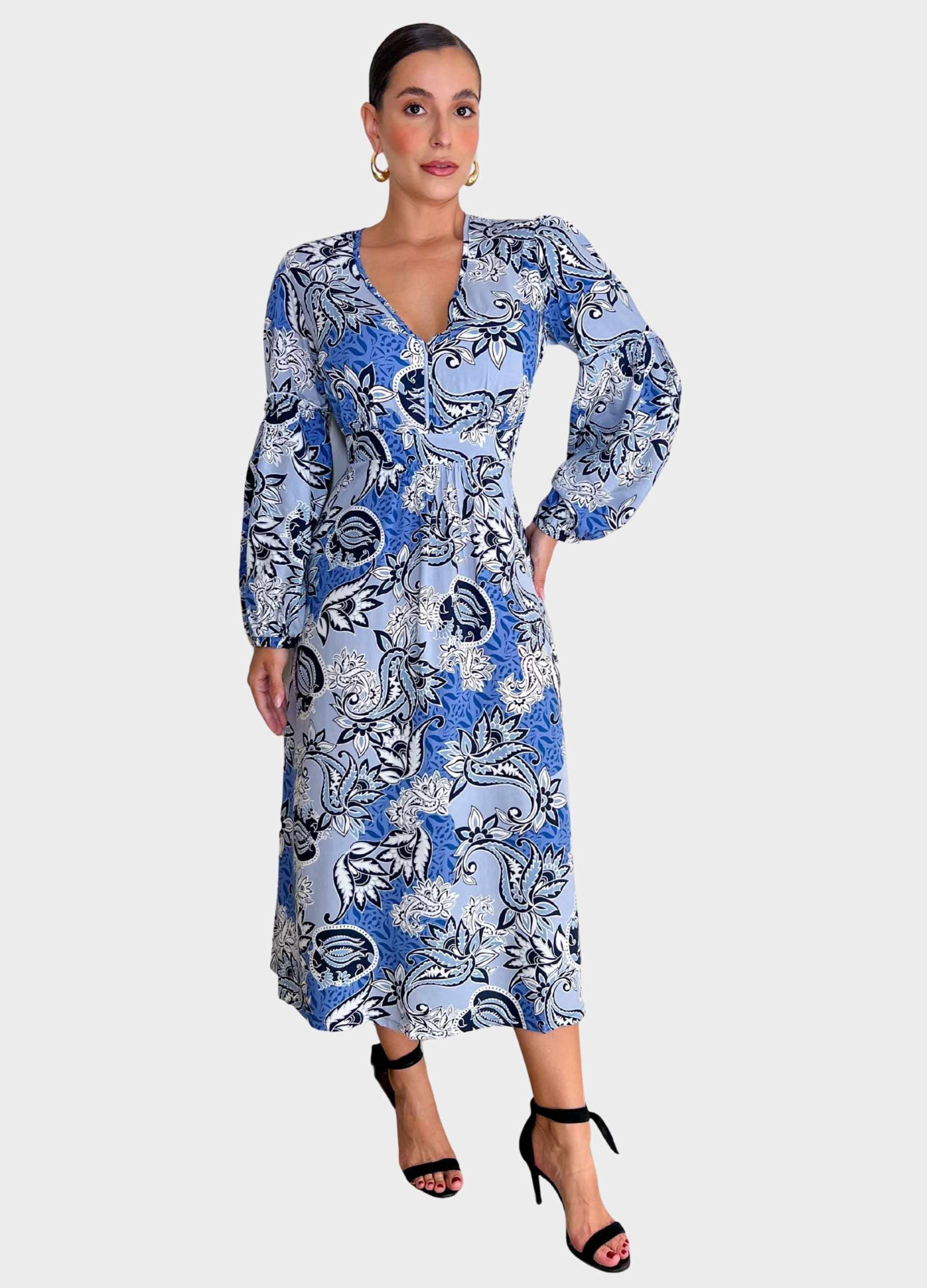 VESTIDO MIDI ESTAMPADO
