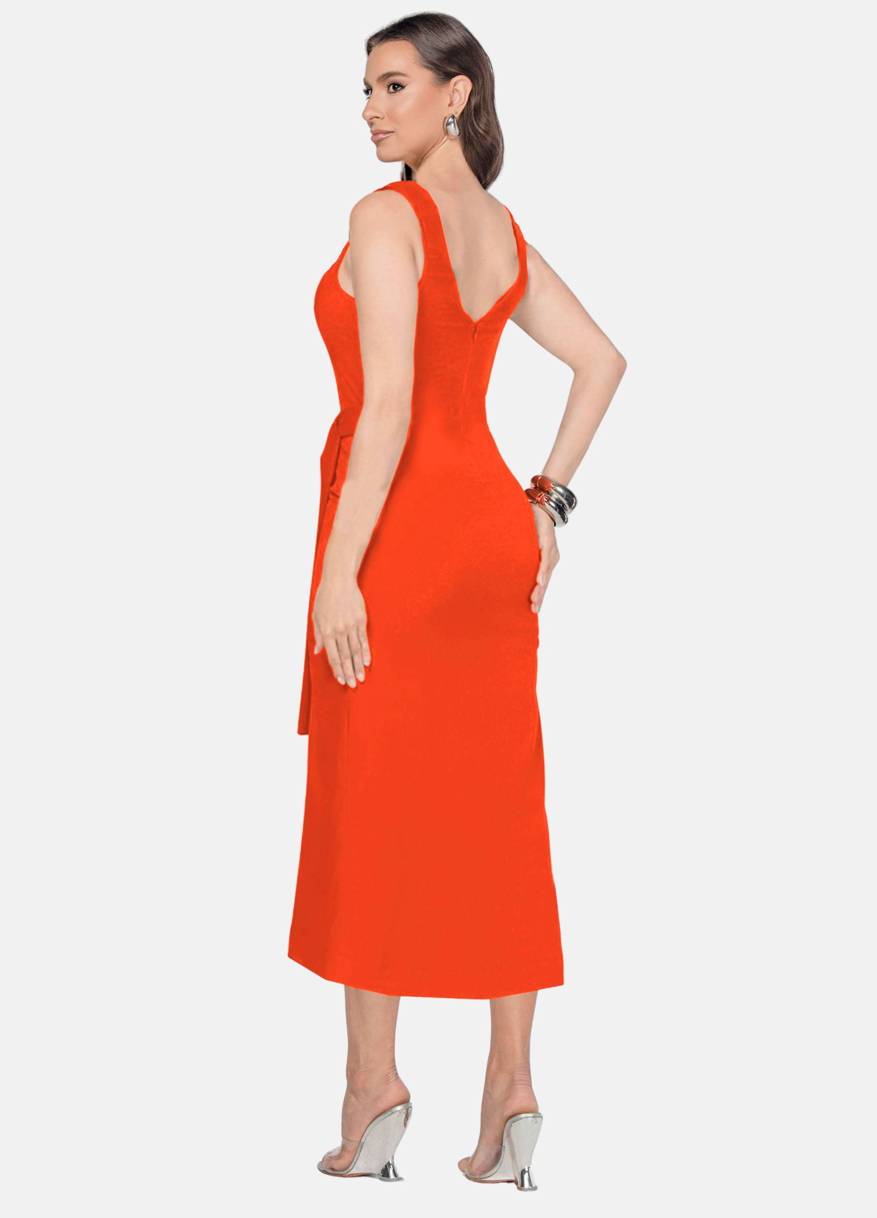 VESTIDO MIDI FLAVIA COM FIVELA