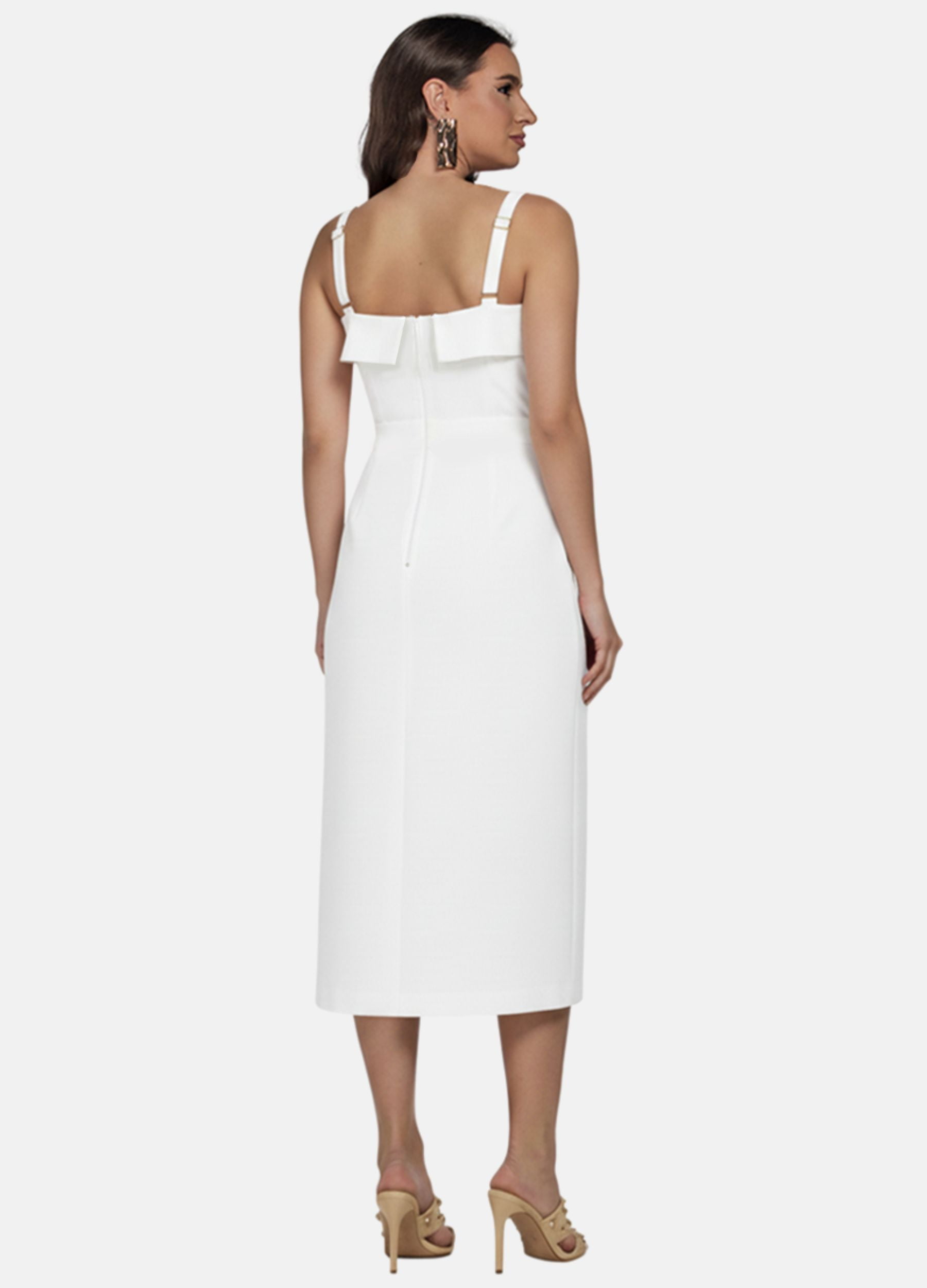 VESTIDO MIDI LAURA C/ PALA E FIVELA