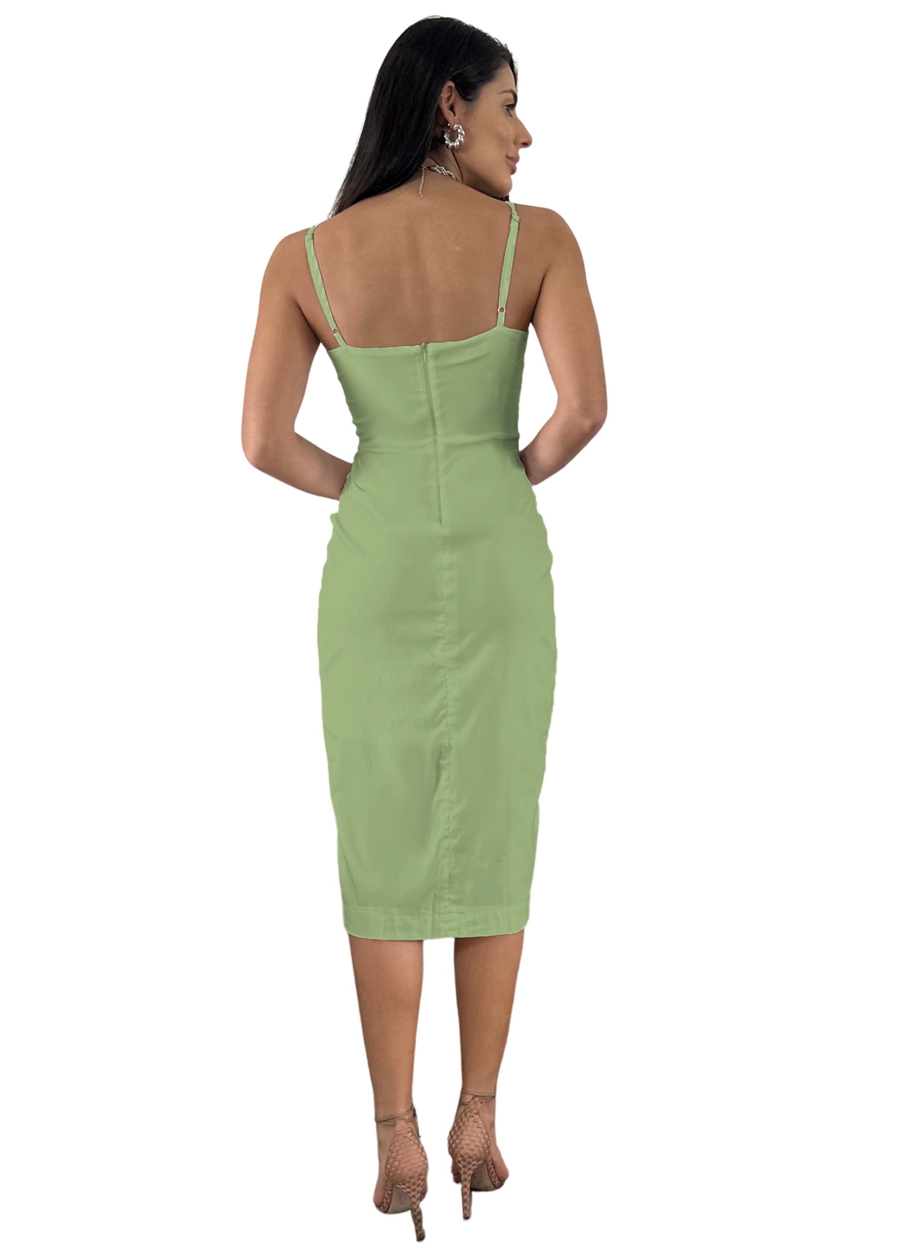 VESTIDO TRESPASSADO COM FENDA
