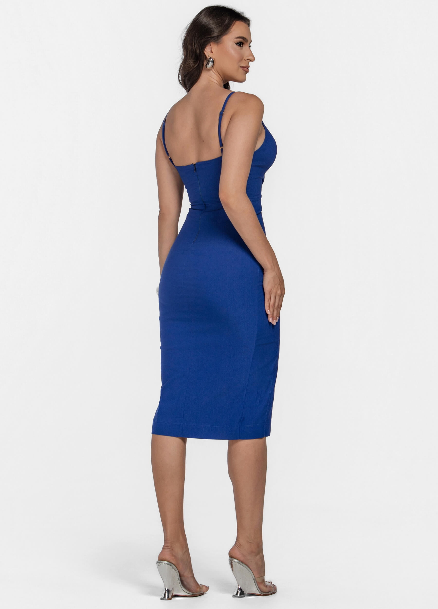 VESTIDO TRESPASSADO COM FENDA