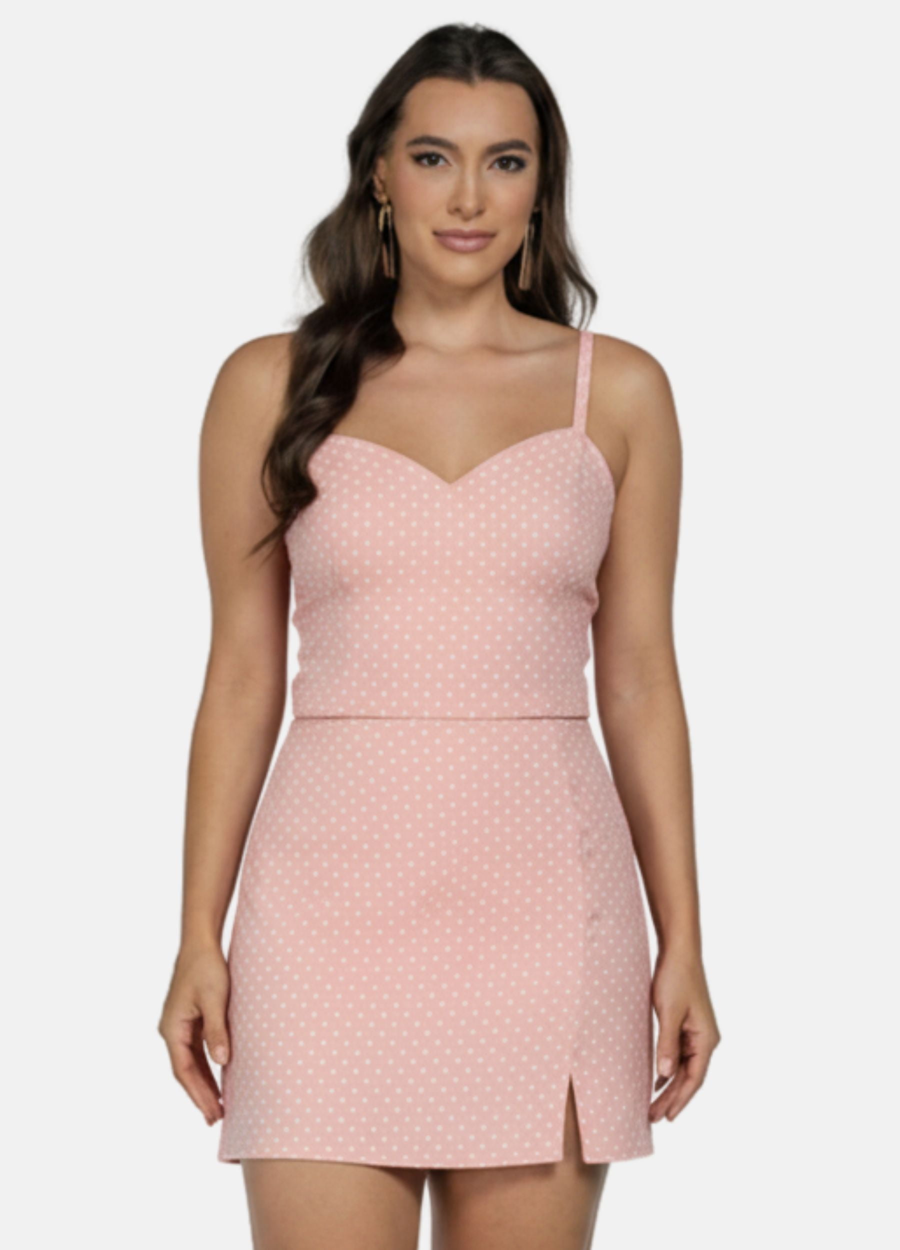 BLUSA DE ALÇA COM RECORTES NO BUSTO