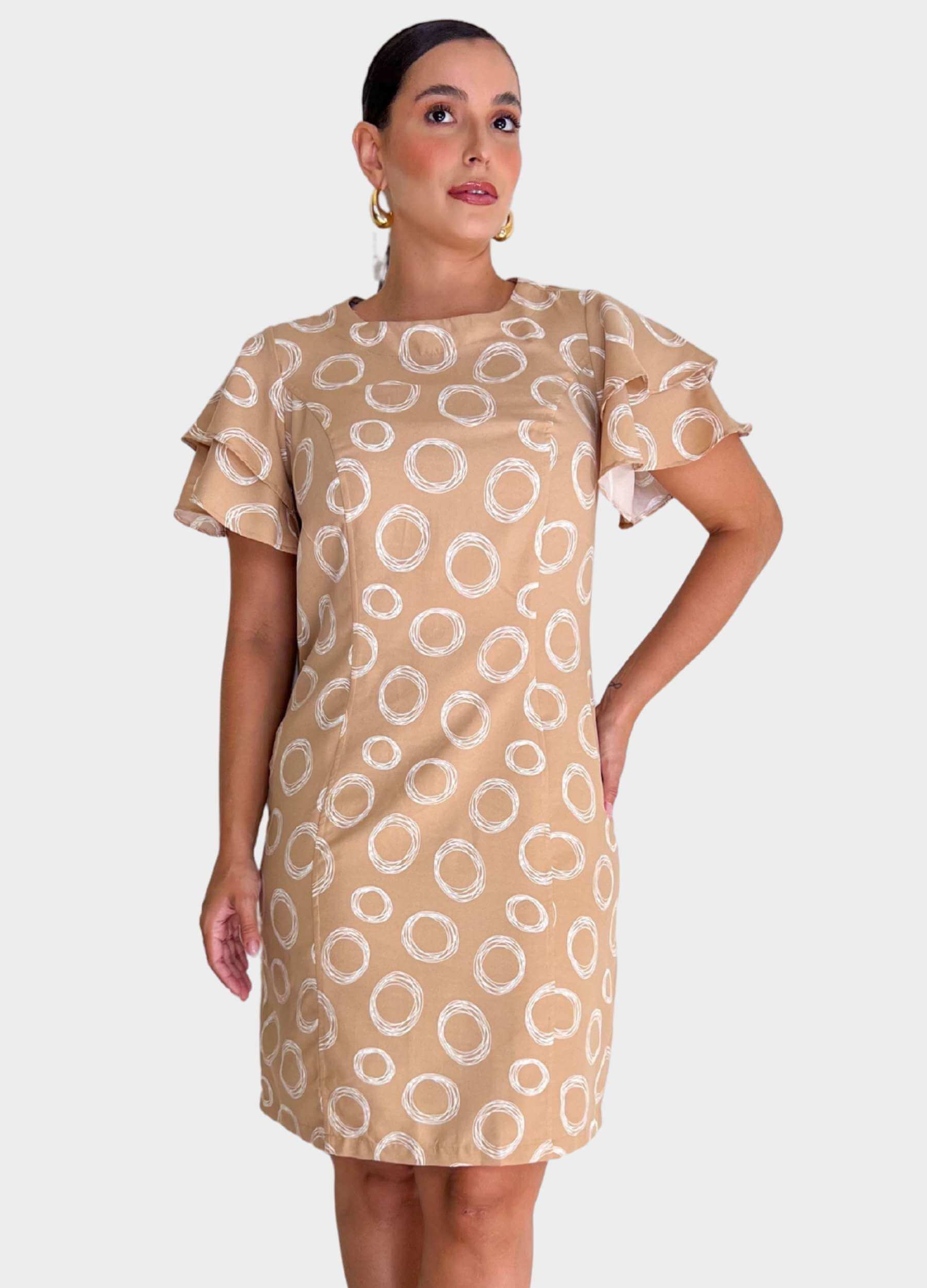 VESTIDO CURTO ESTAMPA POÁ 