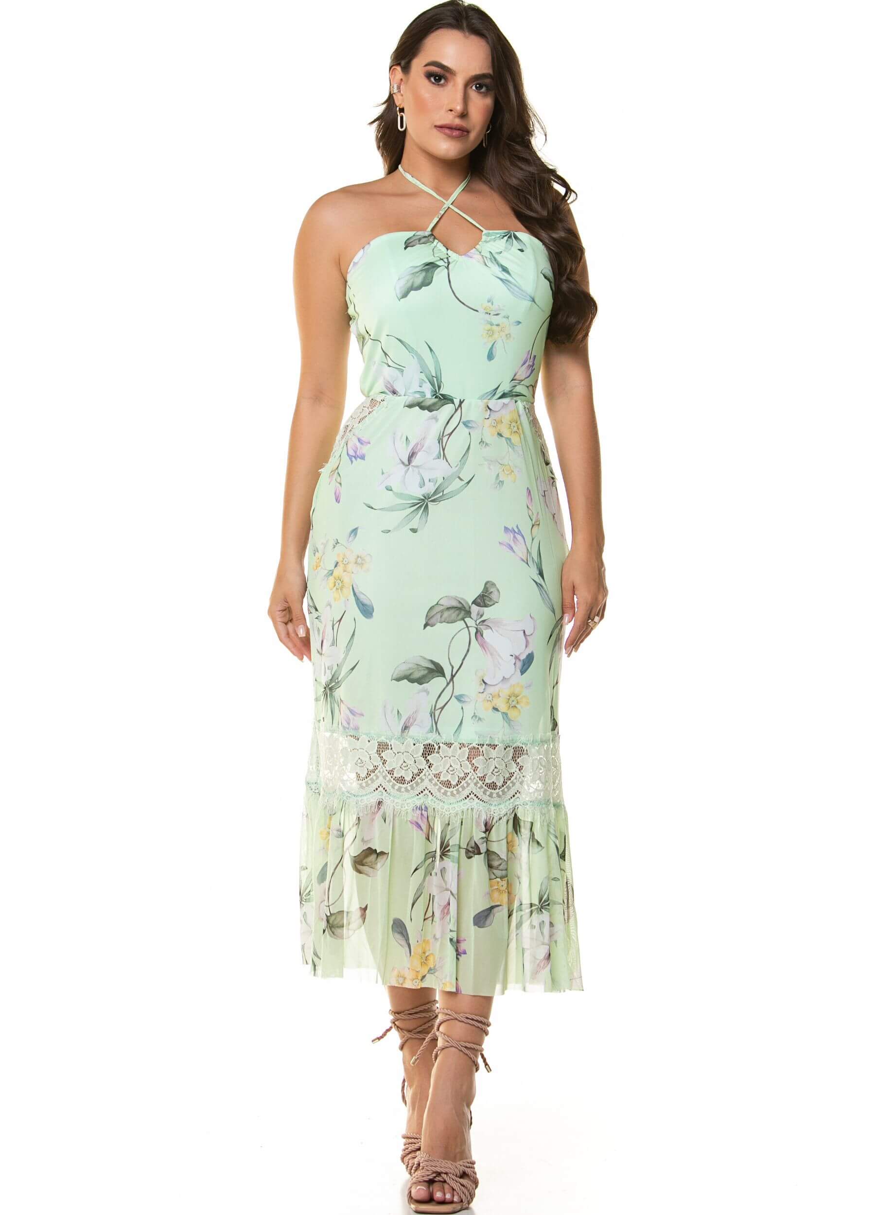 VESTIDO MIDI DE TULE 